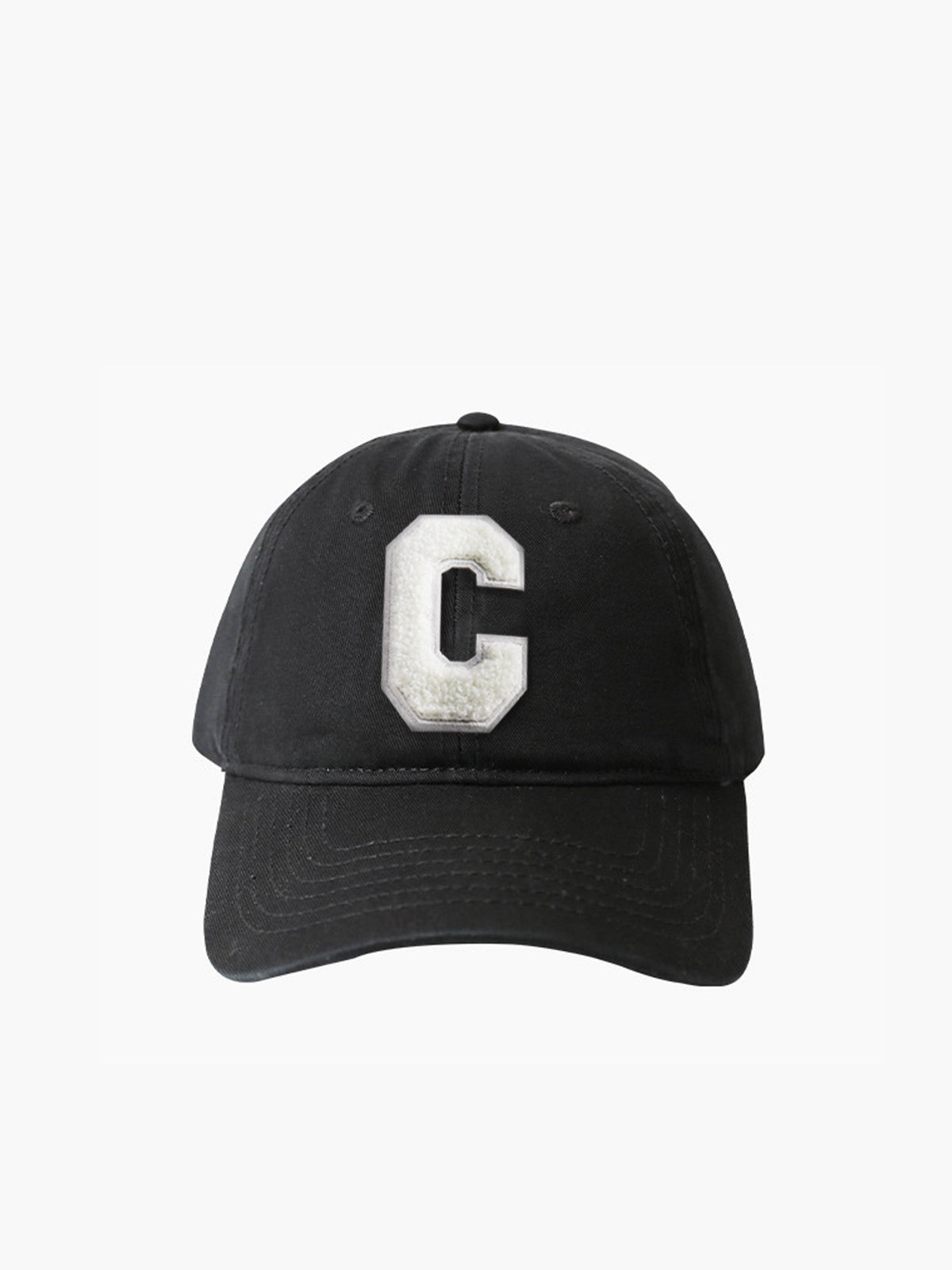 Cotton C-Letter Soft Top Cap Hat-Massicos