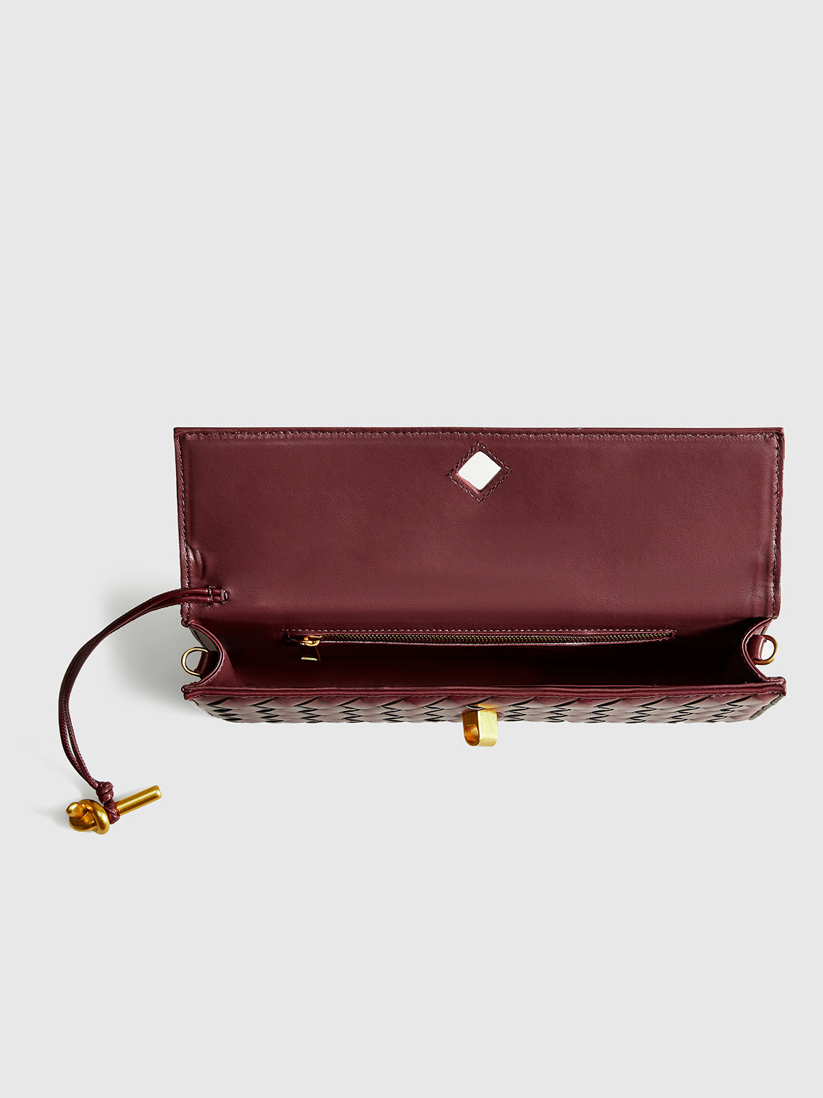 Two Way Woven Flap Clutch Shoulder Bag-Massicos