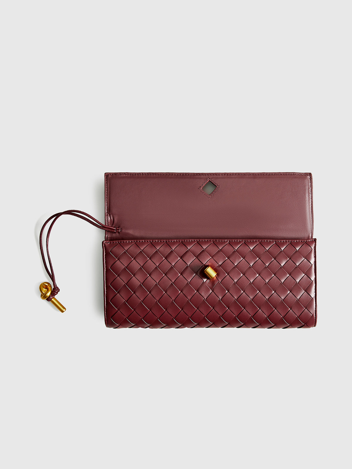 Two Way Woven Flap Clutch Shoulder Bag-Massicos