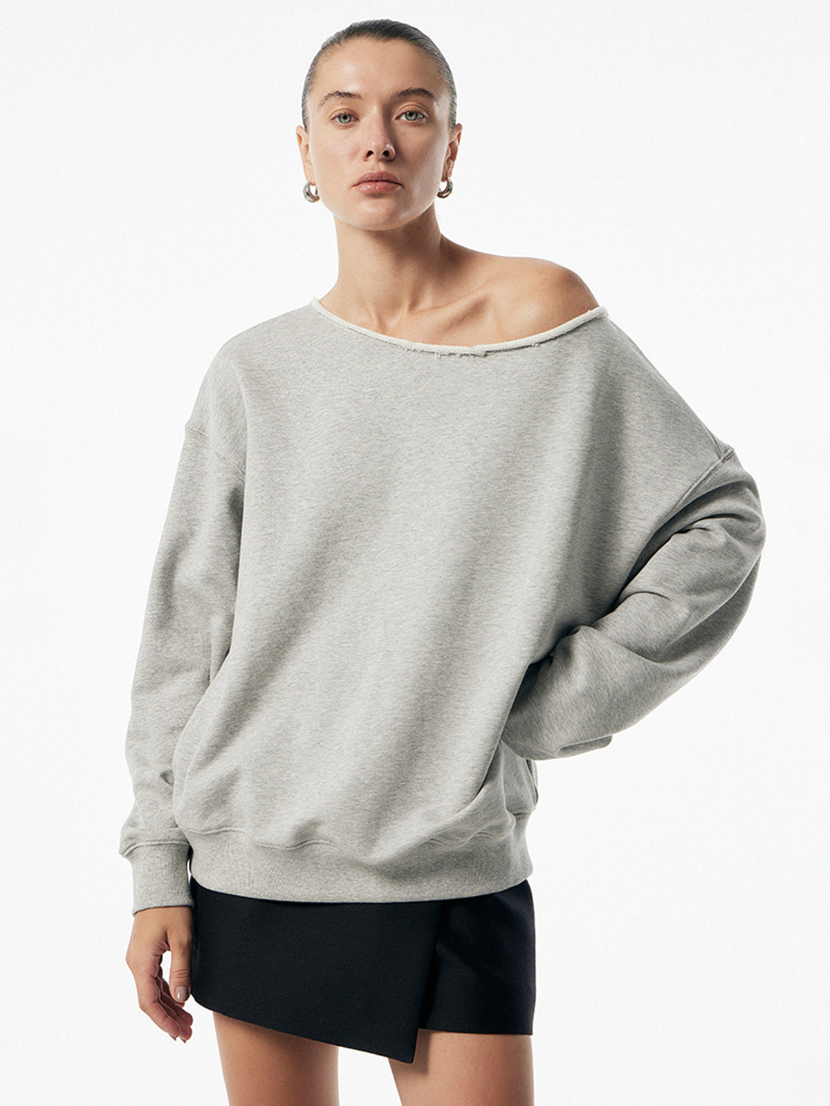 Asymmetrical Drawstring Pockets Skirt Set-Massicos