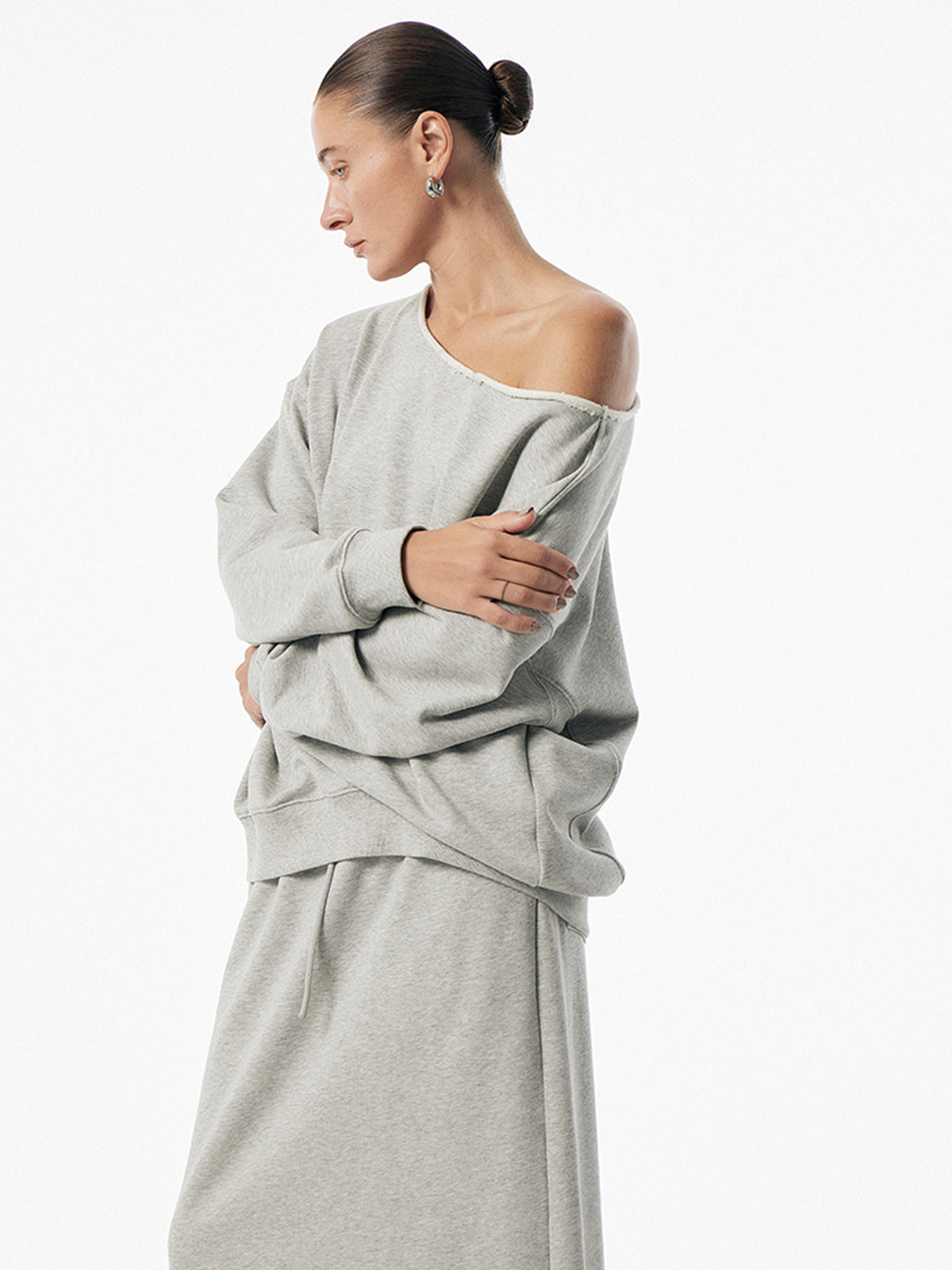 Asymmetrical Drawstring Pockets Skirt Set-Massicos