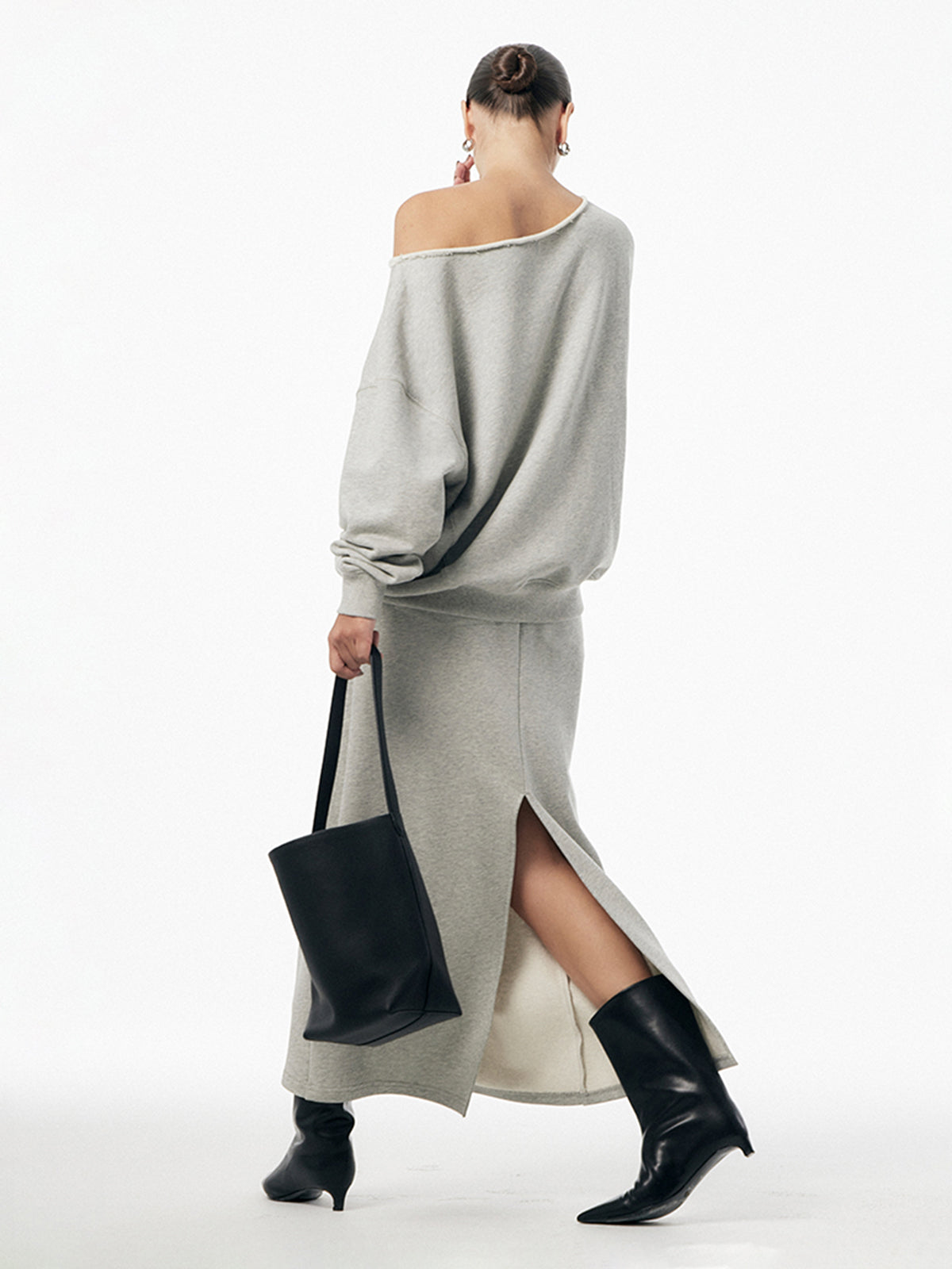 Asymmetrical Drawstring Pockets Skirt Set-Massicos