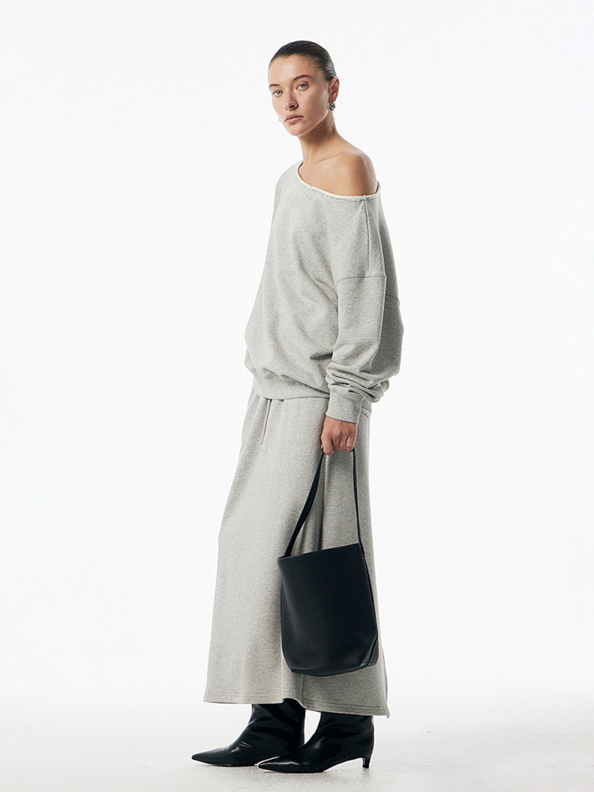 Asymmetrical Drawstring Pockets Skirt Set-Massicos