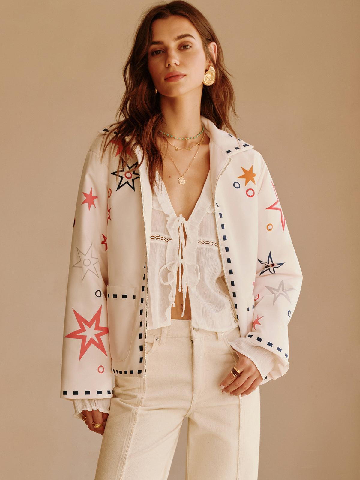 Boheme Star Printed Jacket-Massicos