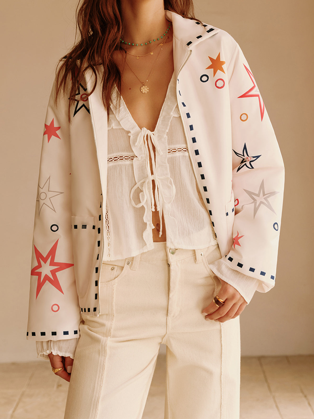 Boheme Star Printed Jacket-Massicos