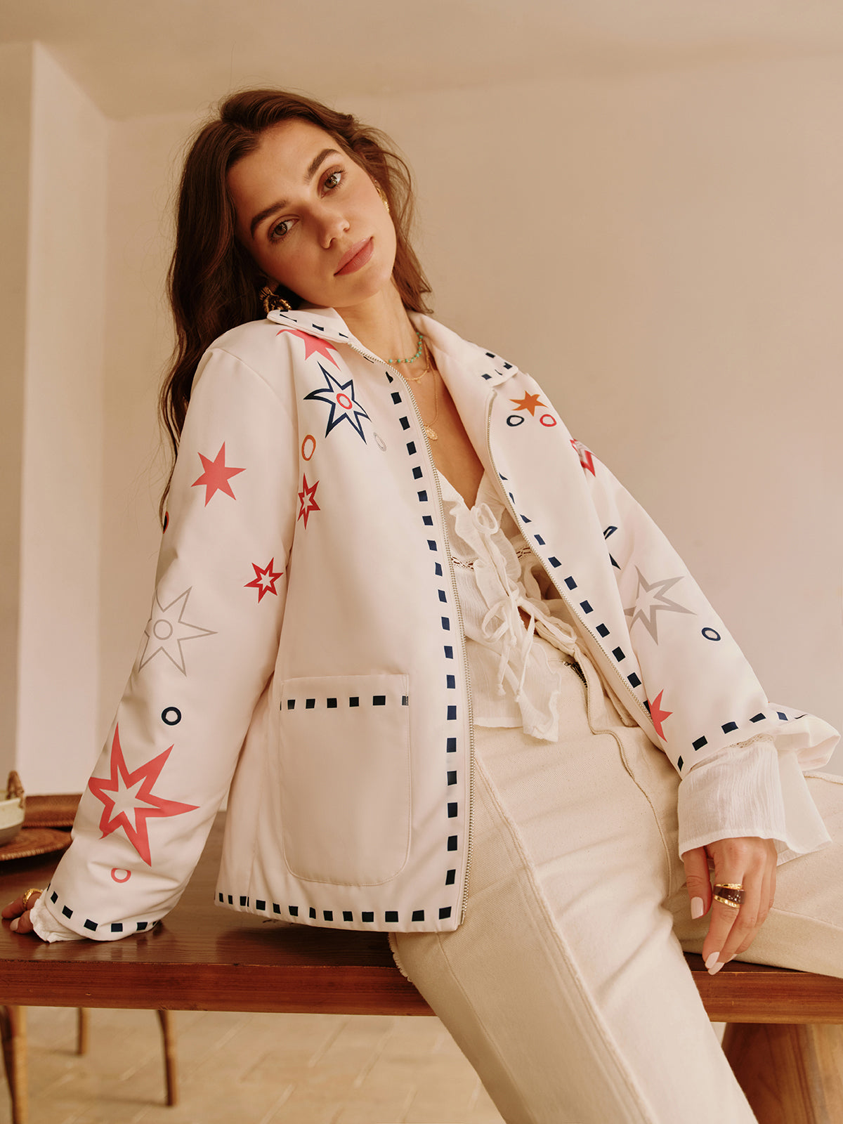 Boheme Star Printed Jacket-Massicos