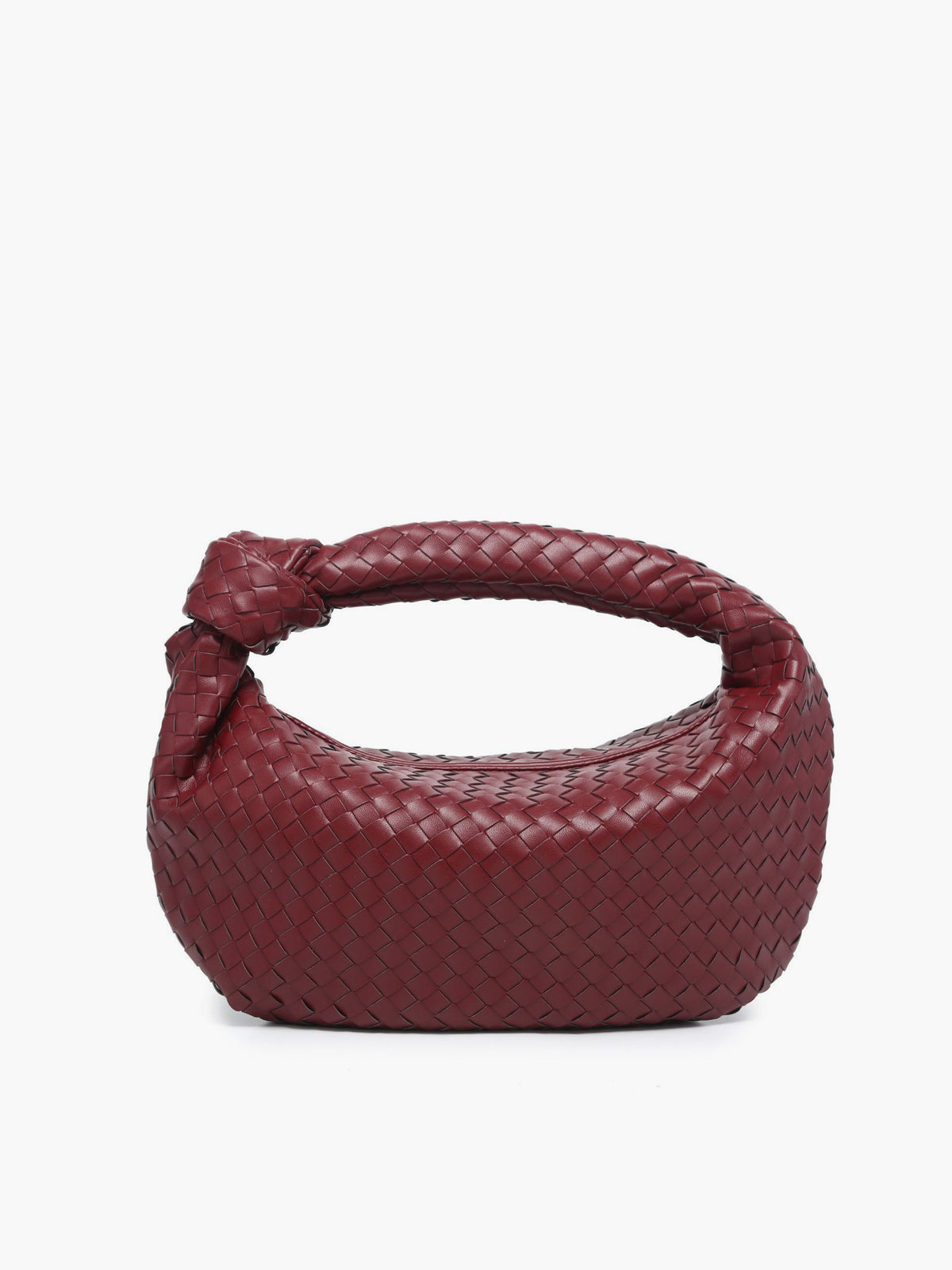 Croissant Knotted Braided Shoulder Bag-Massicos