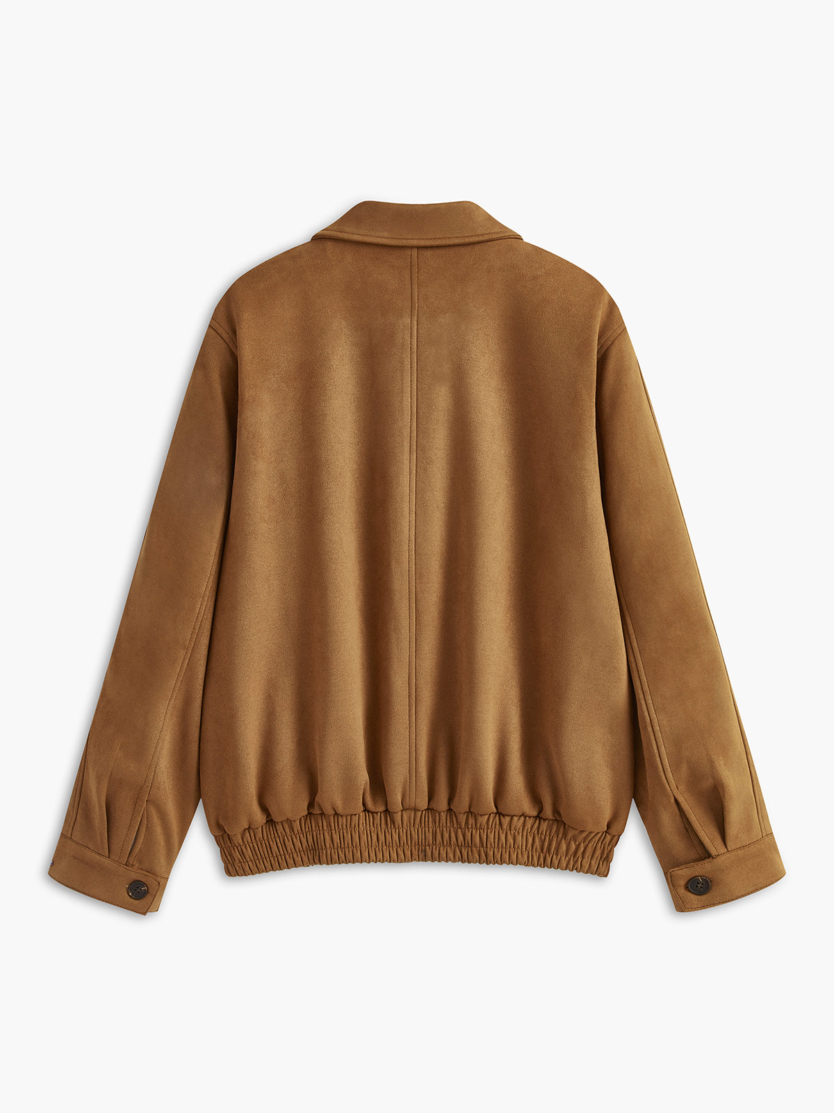 Suede Zipper Shift Jacket-Massicos