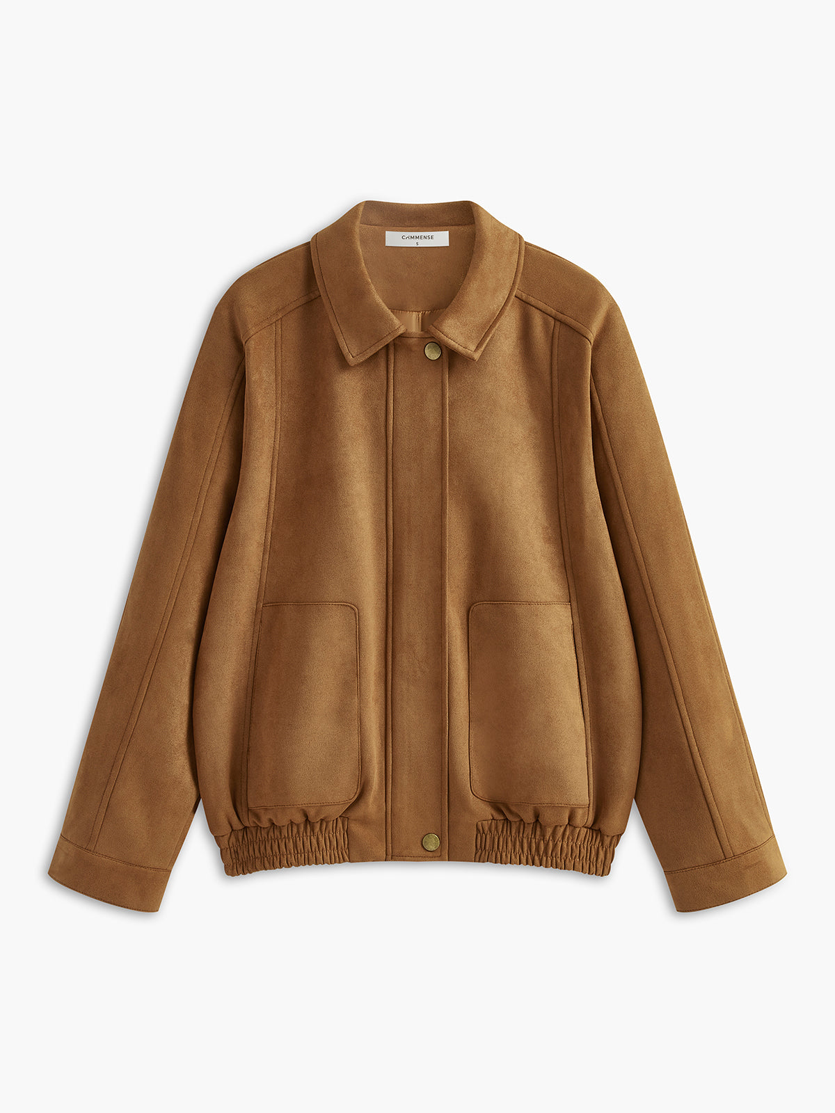 Suede Zipper Shift Jacket-Massicos