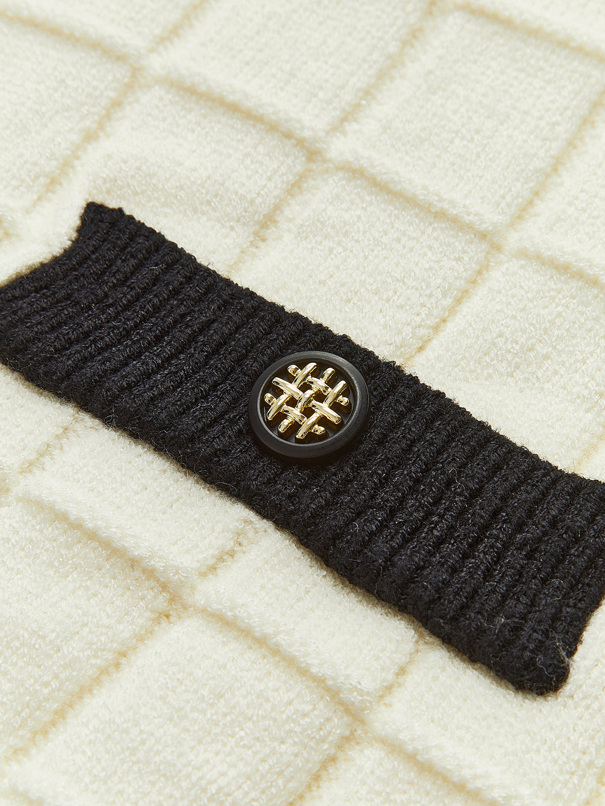 Contrast Trim Plaid Pullover Sweater-Massicos