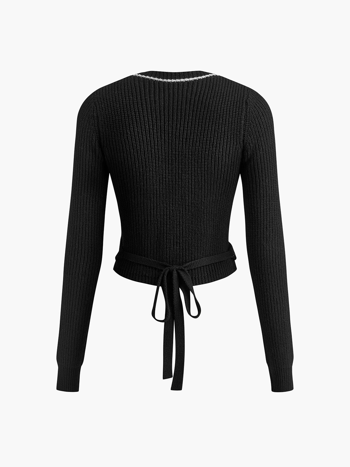 Criss Cross Lace Up Sweater-Massicos