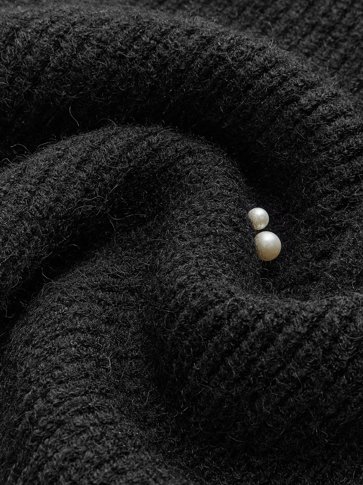 Pearl Beaded Cinched Sweater-Massicos