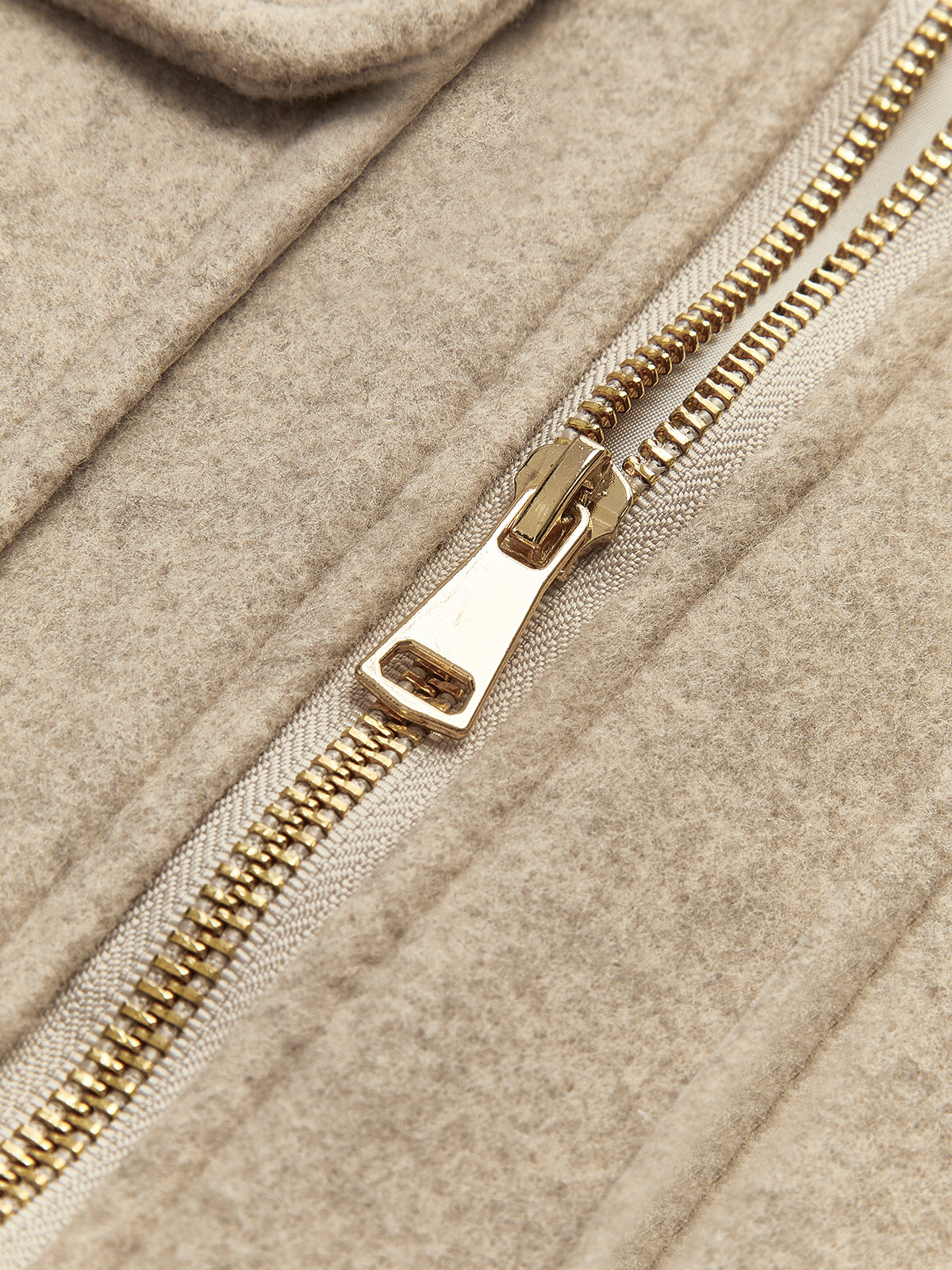 Tweed Lapel Zipper Jacket-Massicos