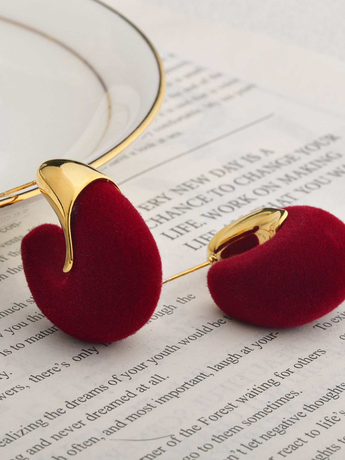 Flocked Hoop Stud Earrings-Massicos