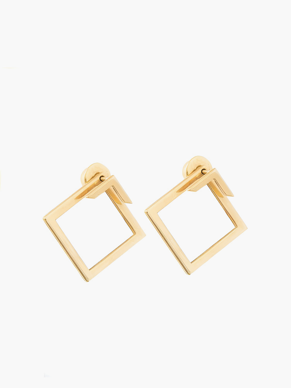Square Geometric Stud Earrings-Massicos