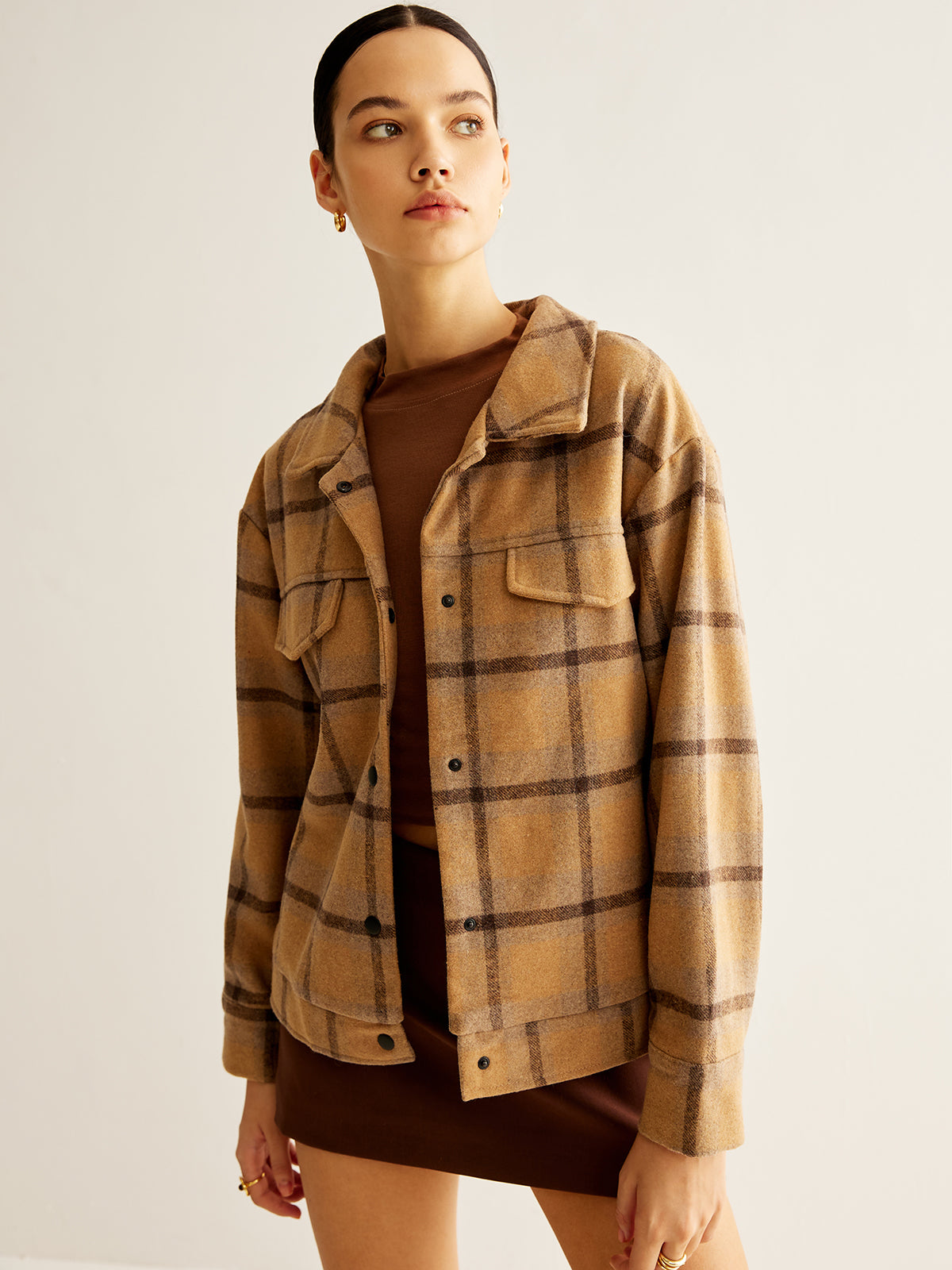 Wool-Blend Checked Jacket-Massicos