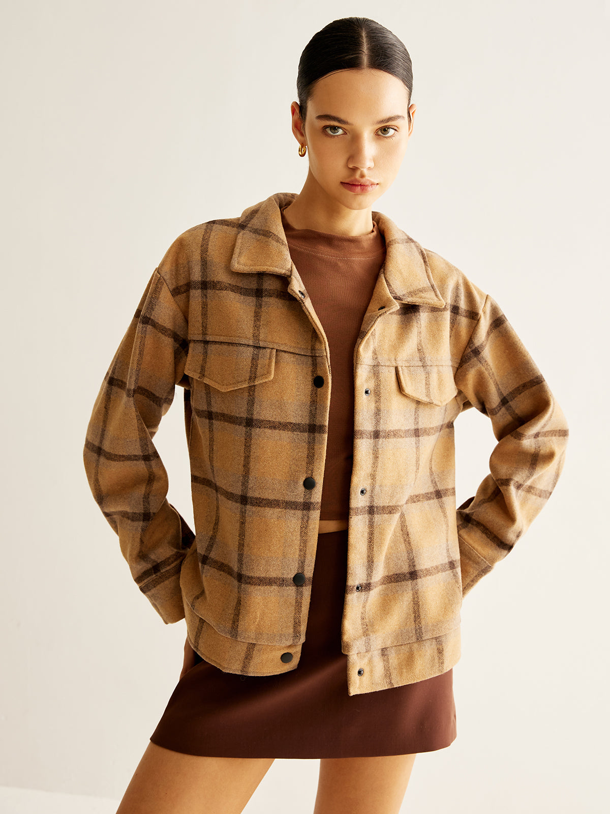 Wool-Blend Checked Jacket-Massicos