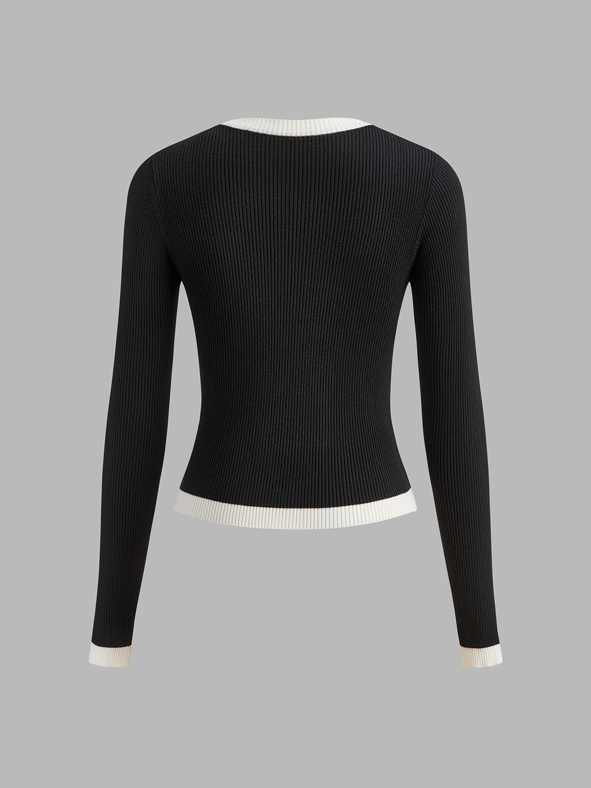 Ribbed Criss Cross Skinny Sweater-Massicos