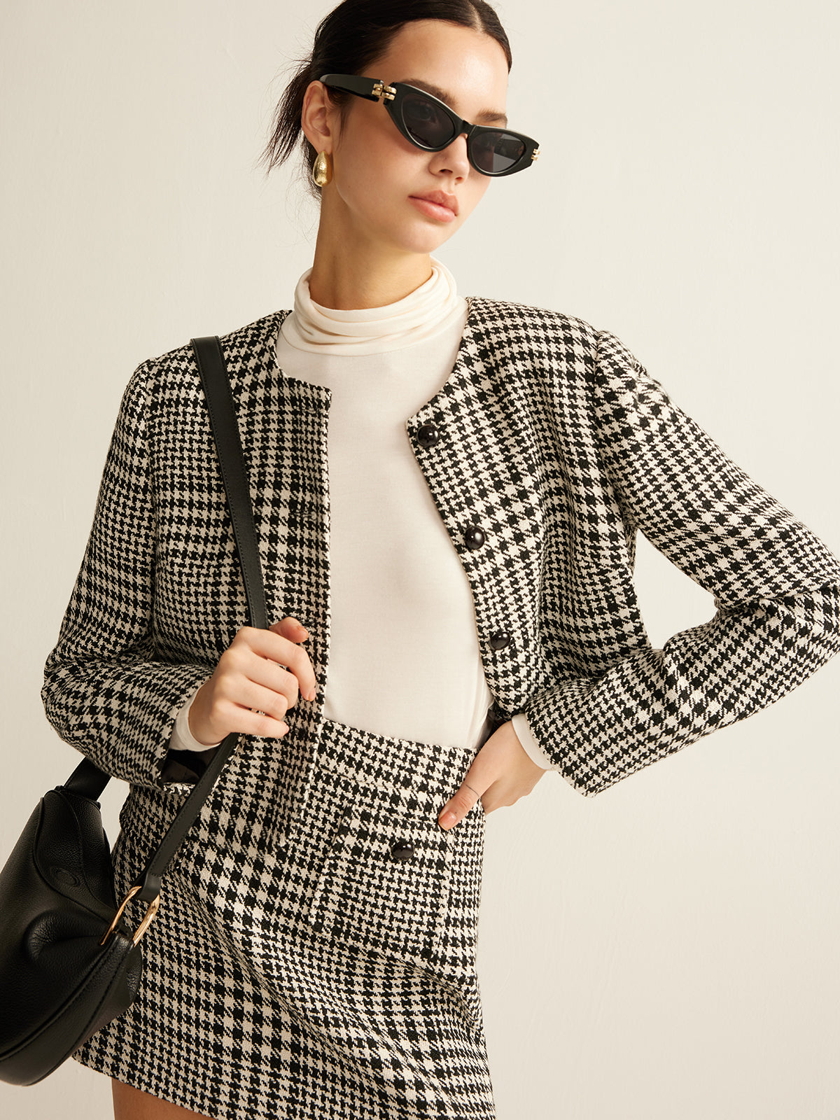 Wool-Blend Checked Jacket-Massicos