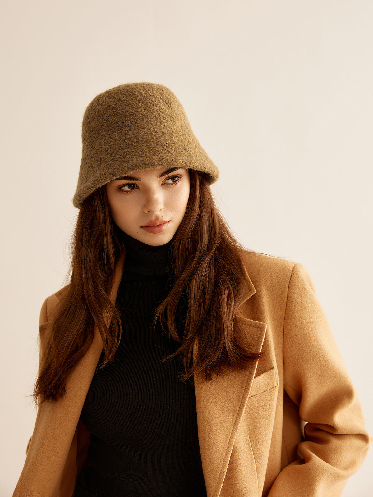 Wool-Blend Bucket Hat-Massicos