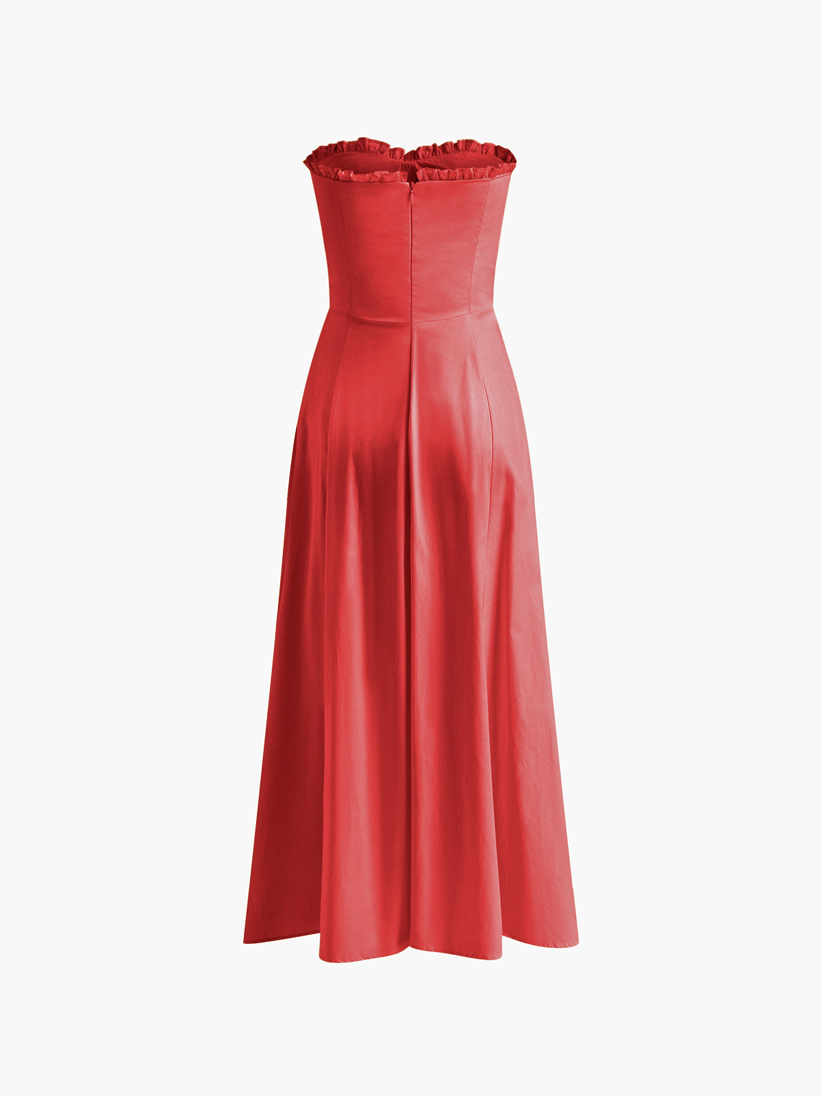 Lettuce Trim Slit Midi Dress-Massicos
