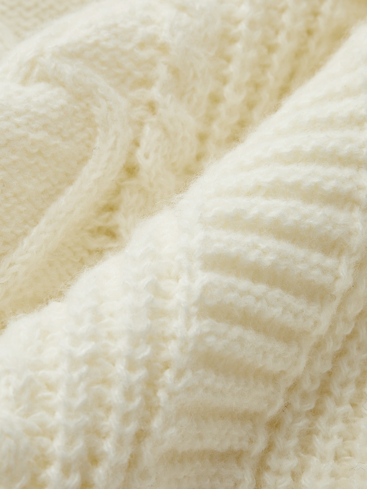 V-Neck Button Mechanism Cable Cardigan-Massicos