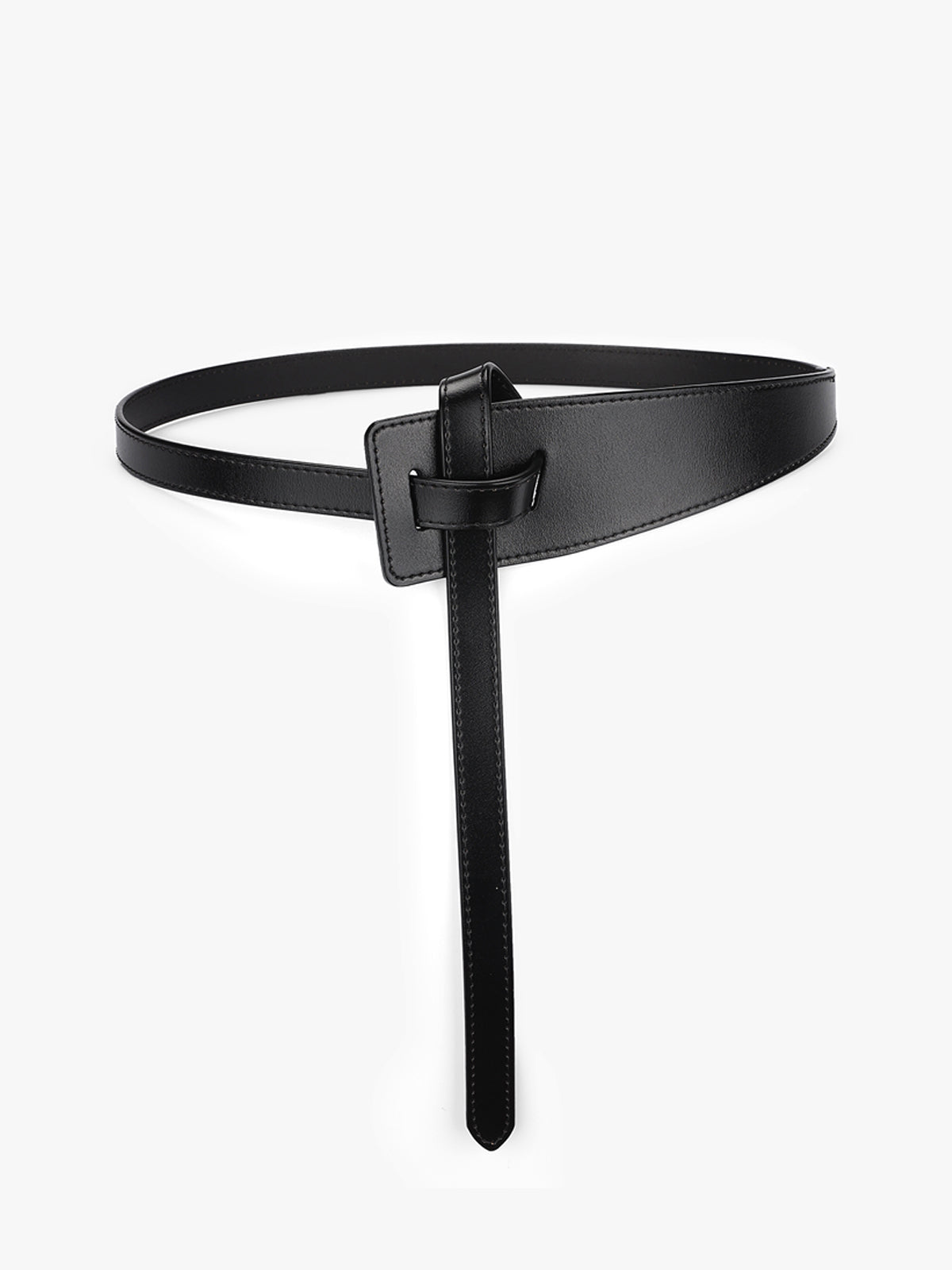 Asymmetrical Knotted Leather Belt-Massicos
