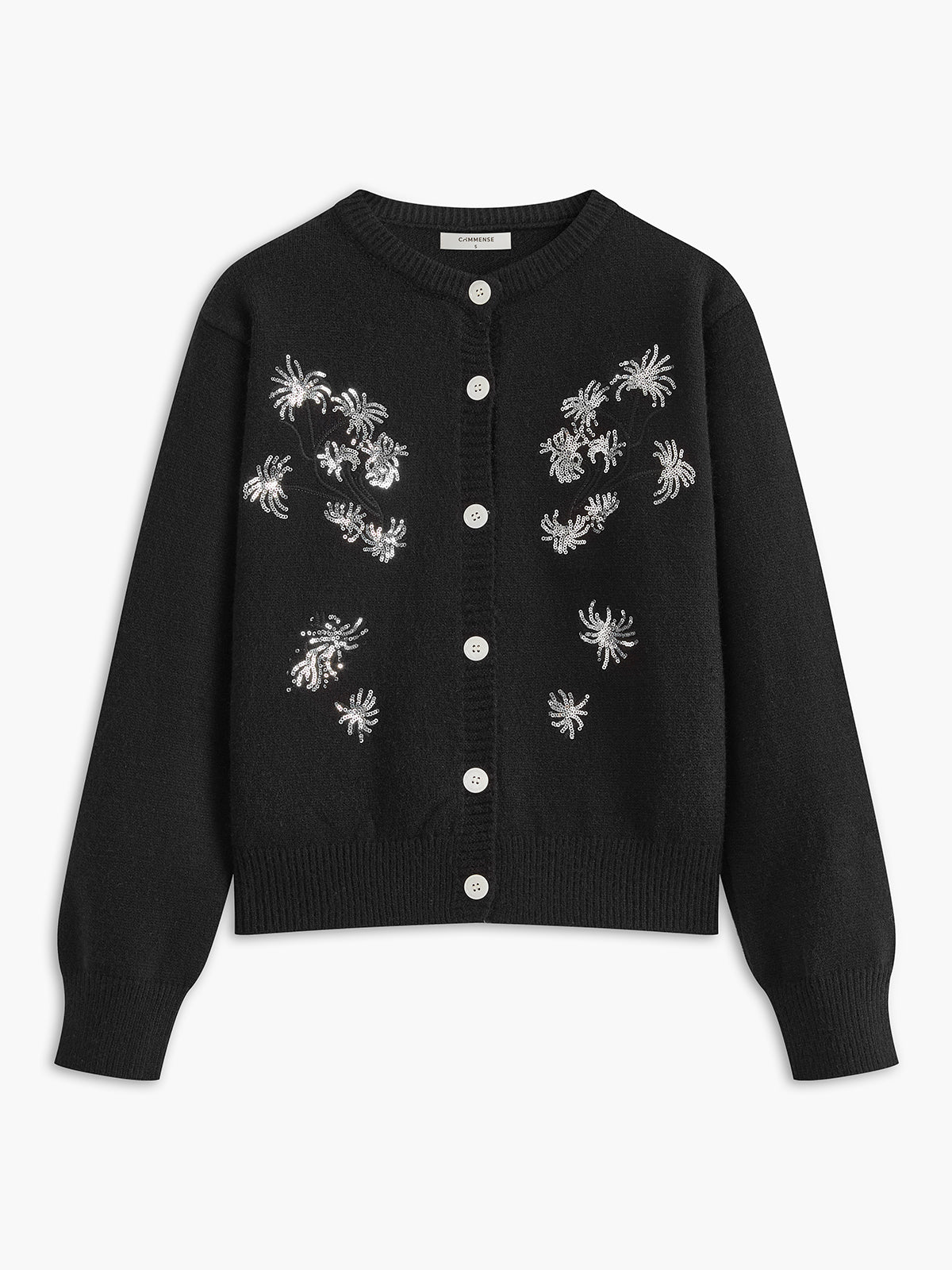 Sequins Breasted Knit Outerwear-Massicos