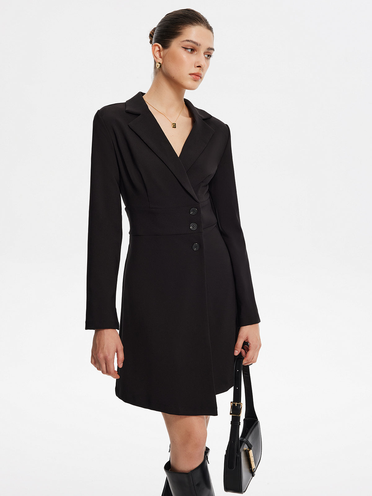 First Choice Blazer Long Sleeve Short Dress-Massicos