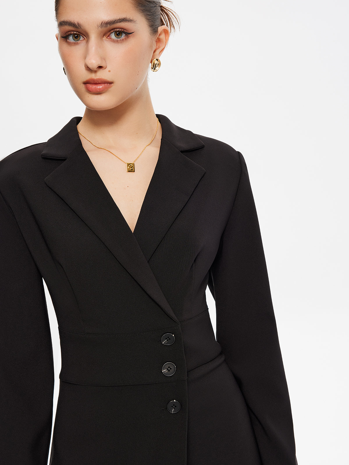 First Choice Blazer Long Sleeve Short Dress-Massicos
