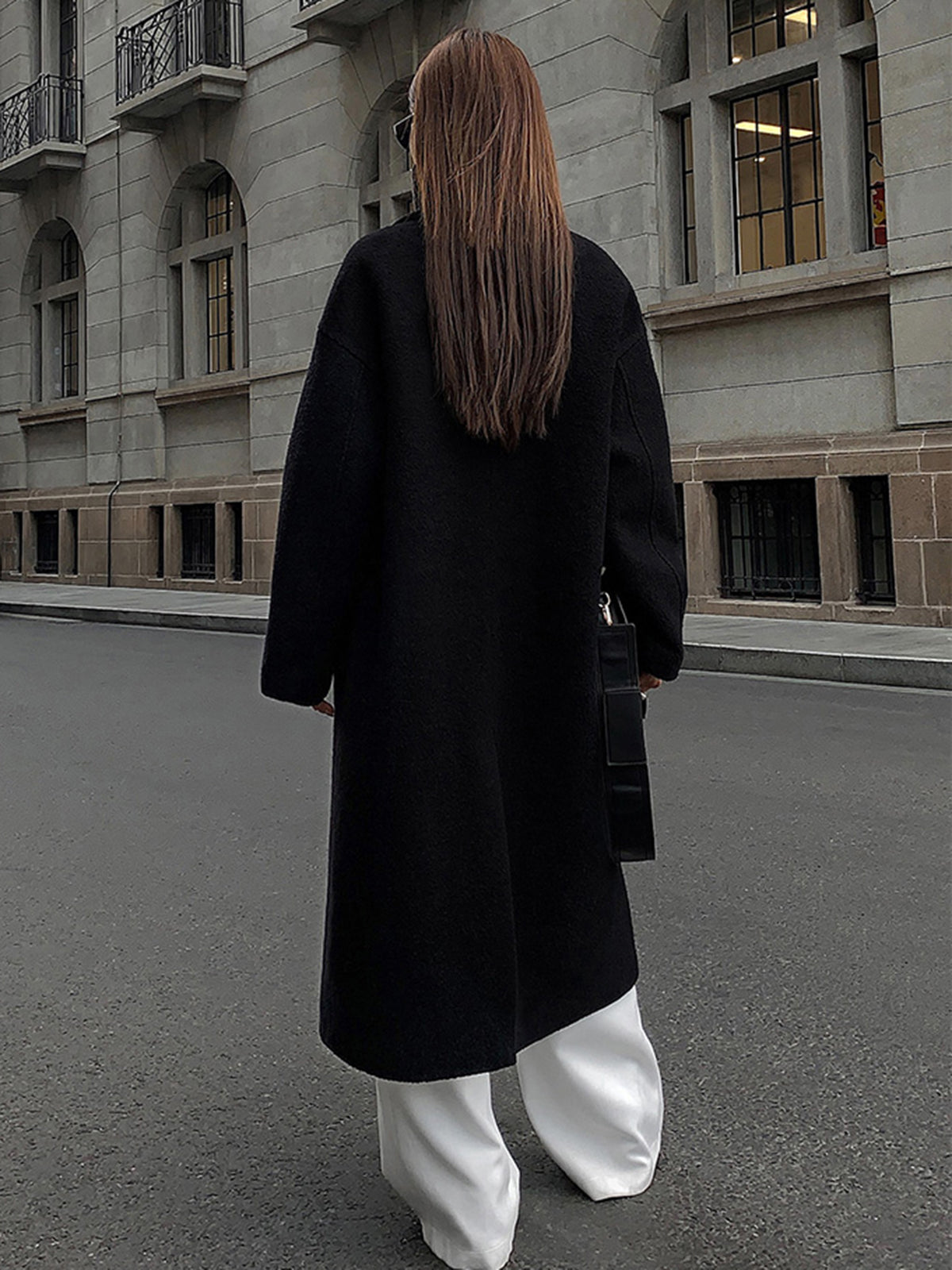 Wool-Blend Tweed Long Coat-Massicos
