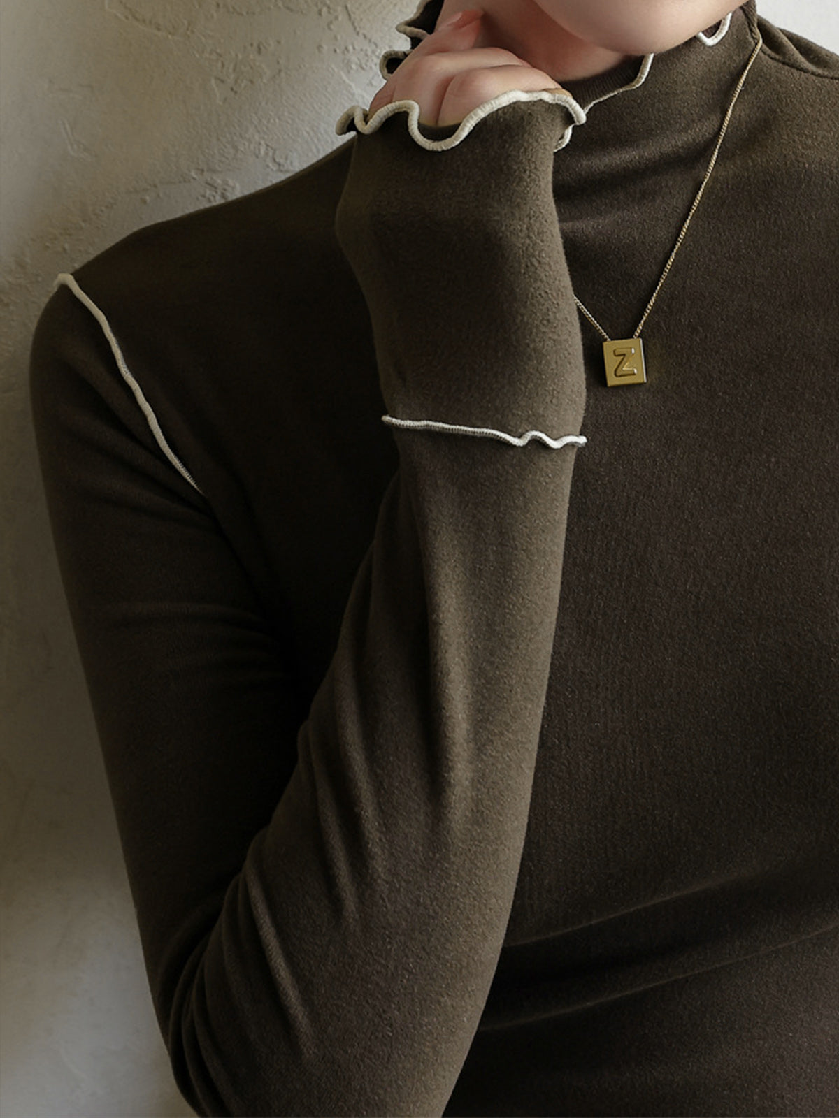 Wave Trim Jersey Slim T-Shirt-Massicos