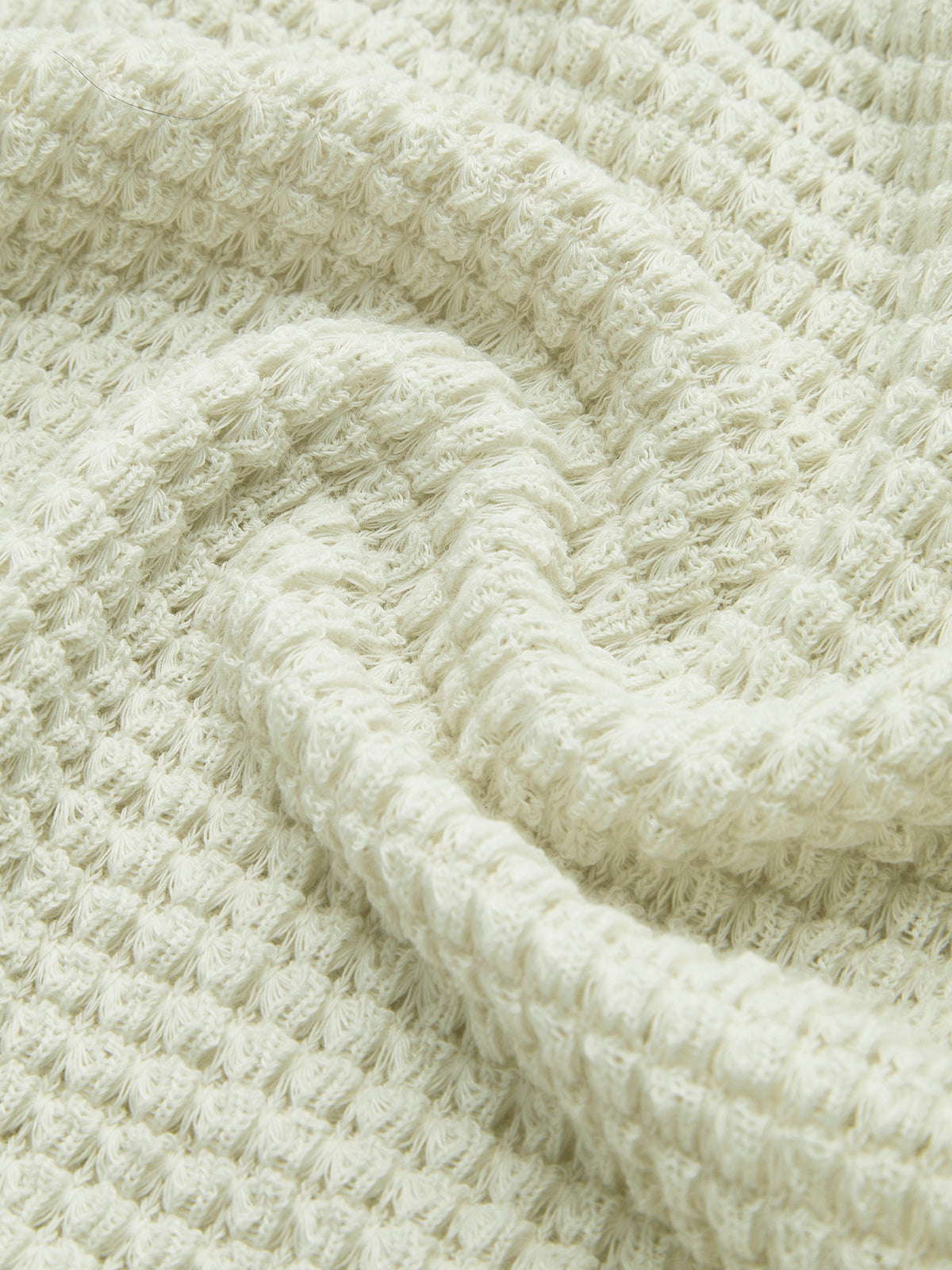 Plain Waffle Slim Sweater-Massicos