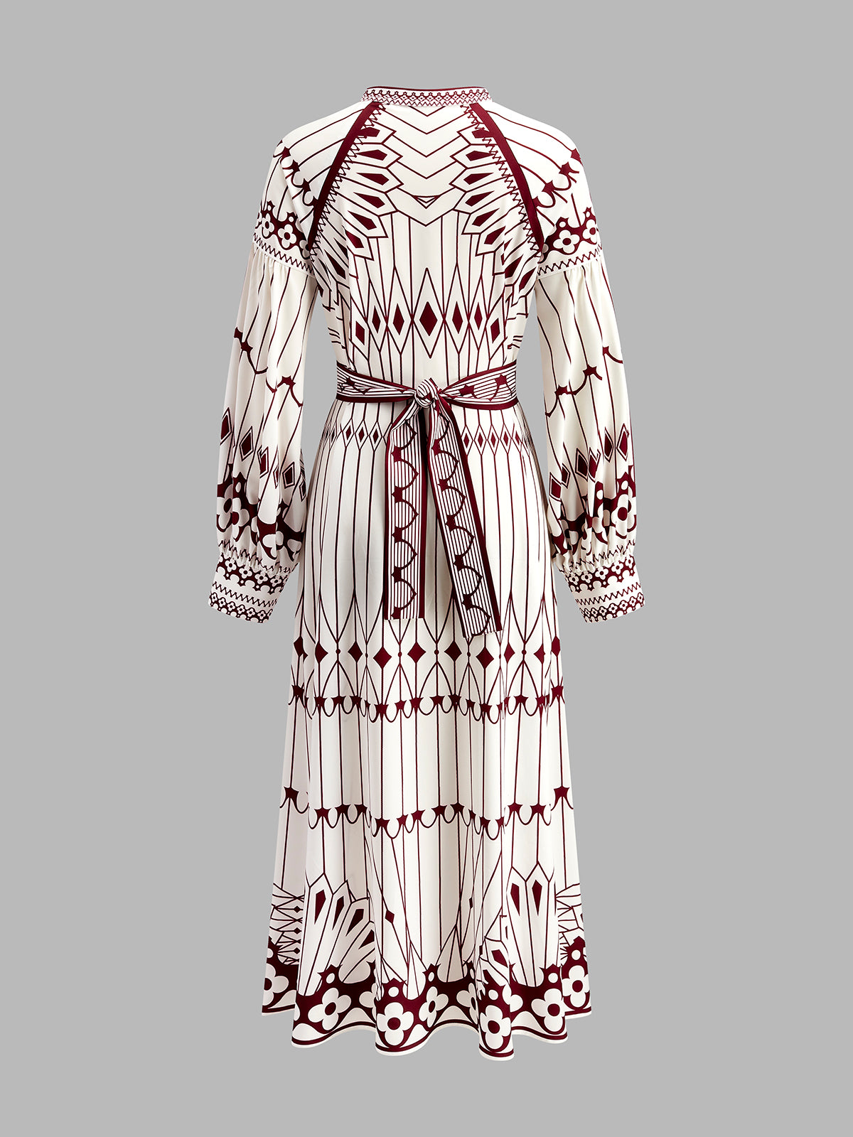 Boheme Stand Collar Split Dress-Massicos