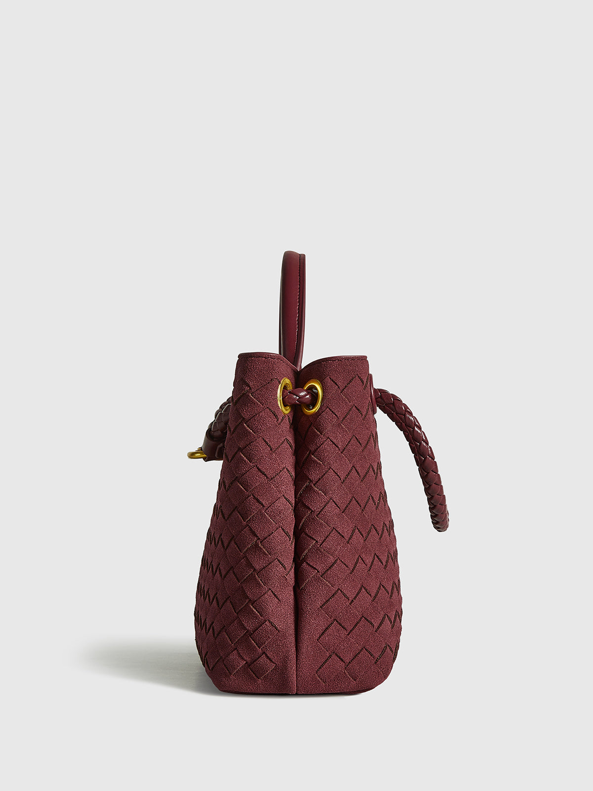 Suede Woven Tote Bag-Massicos