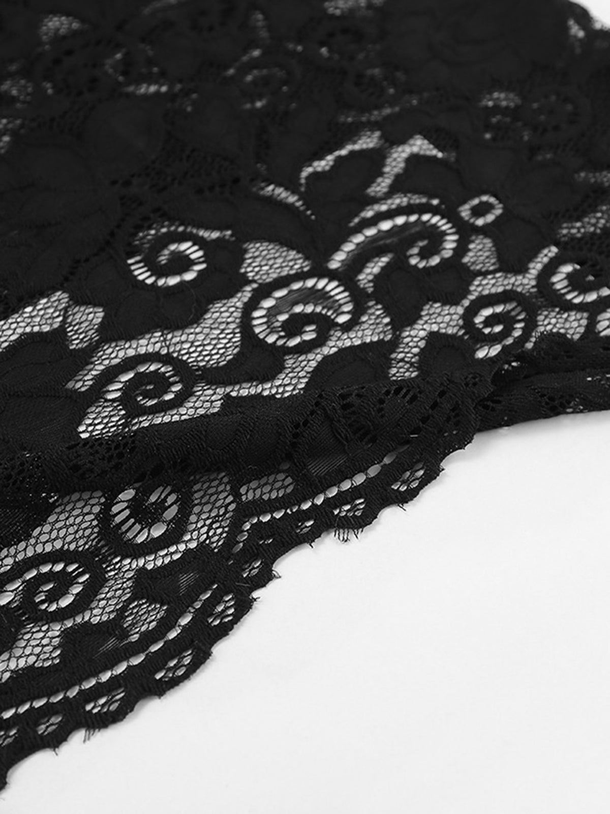 Semi-Sheer Lace Long Dress-Massicos