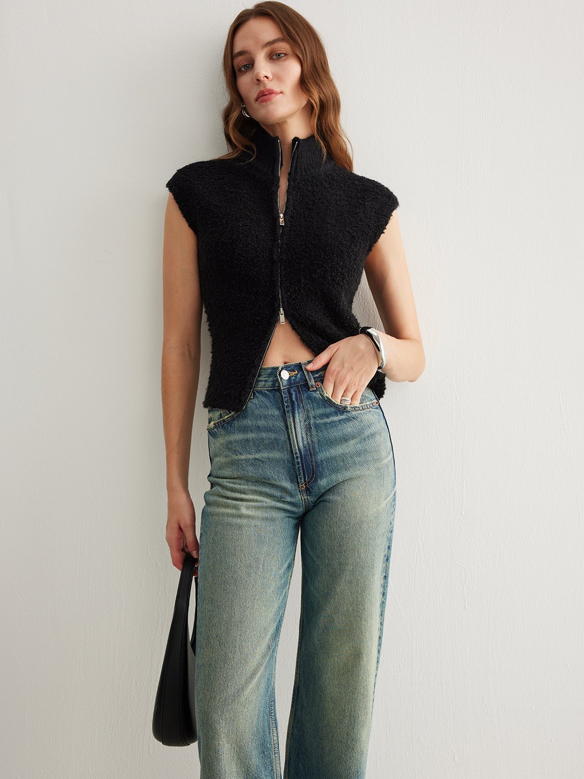 Two Way Zip Minky Cardigan-Massicos