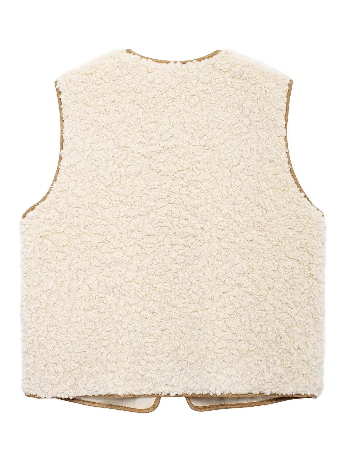 Lace Up Fleece Vest-Massicos