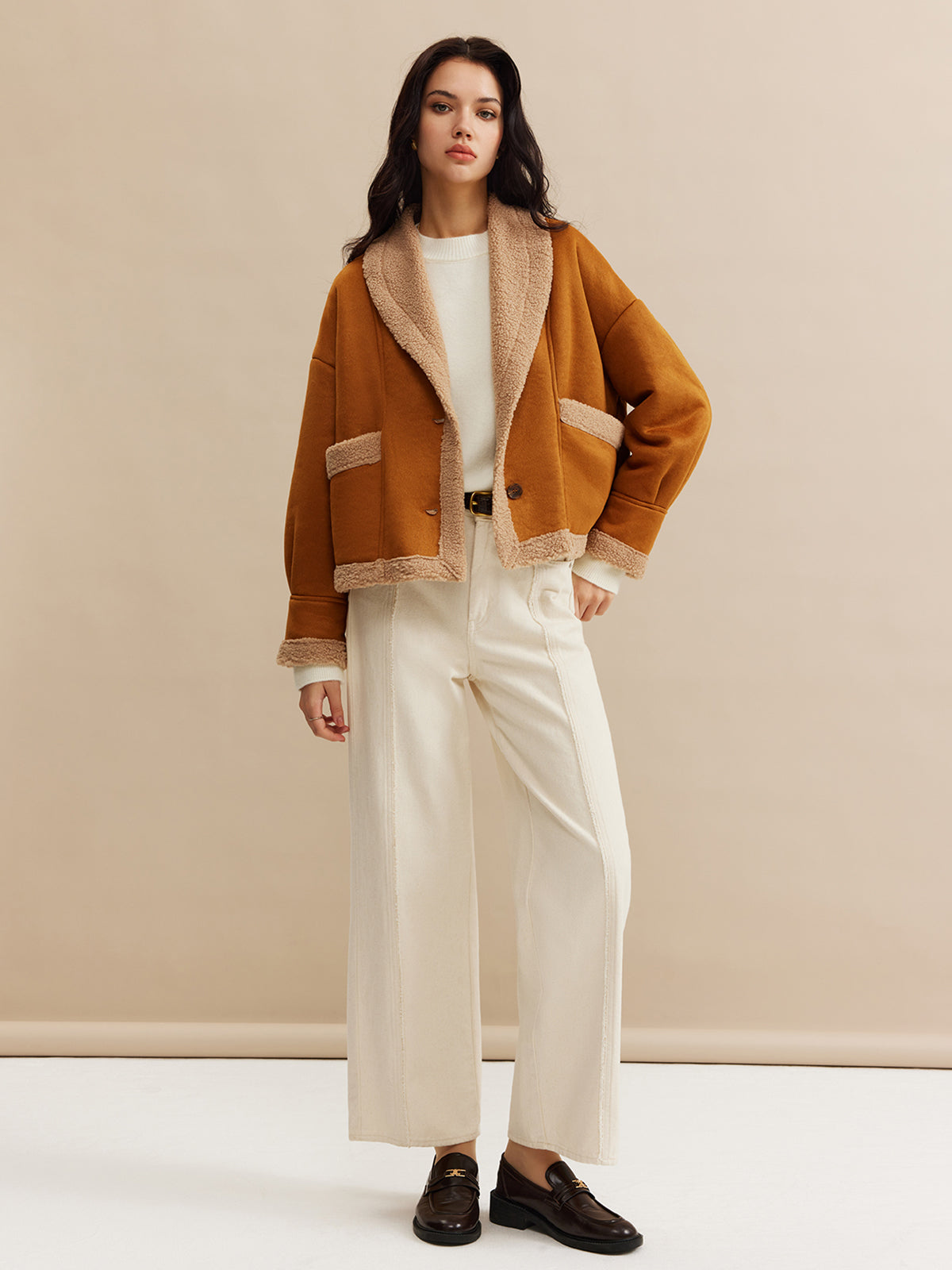 Boheme Minky Lined Suede Jacket-Massicos