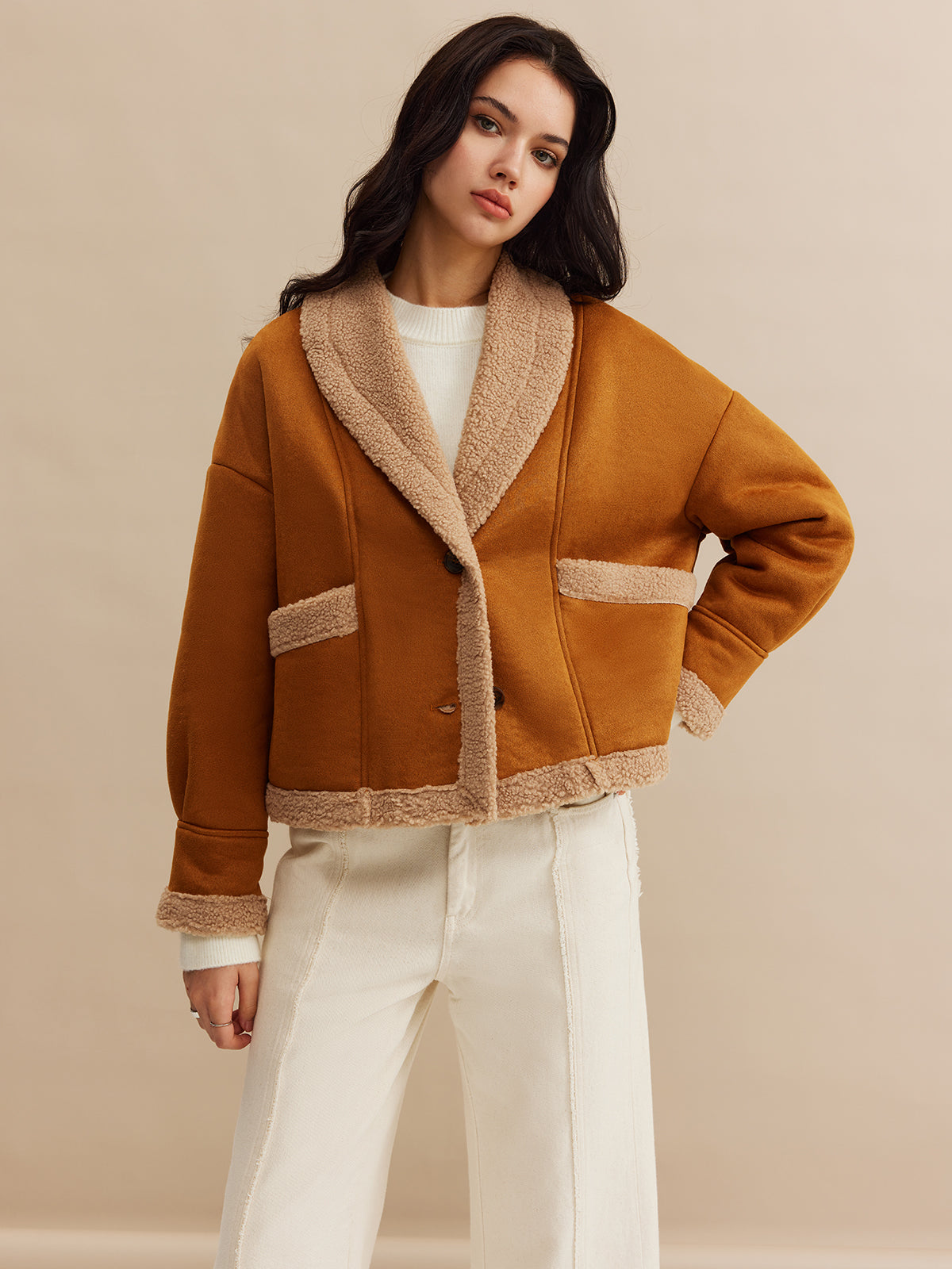 Boheme Minky Lined Suede Jacket-Massicos