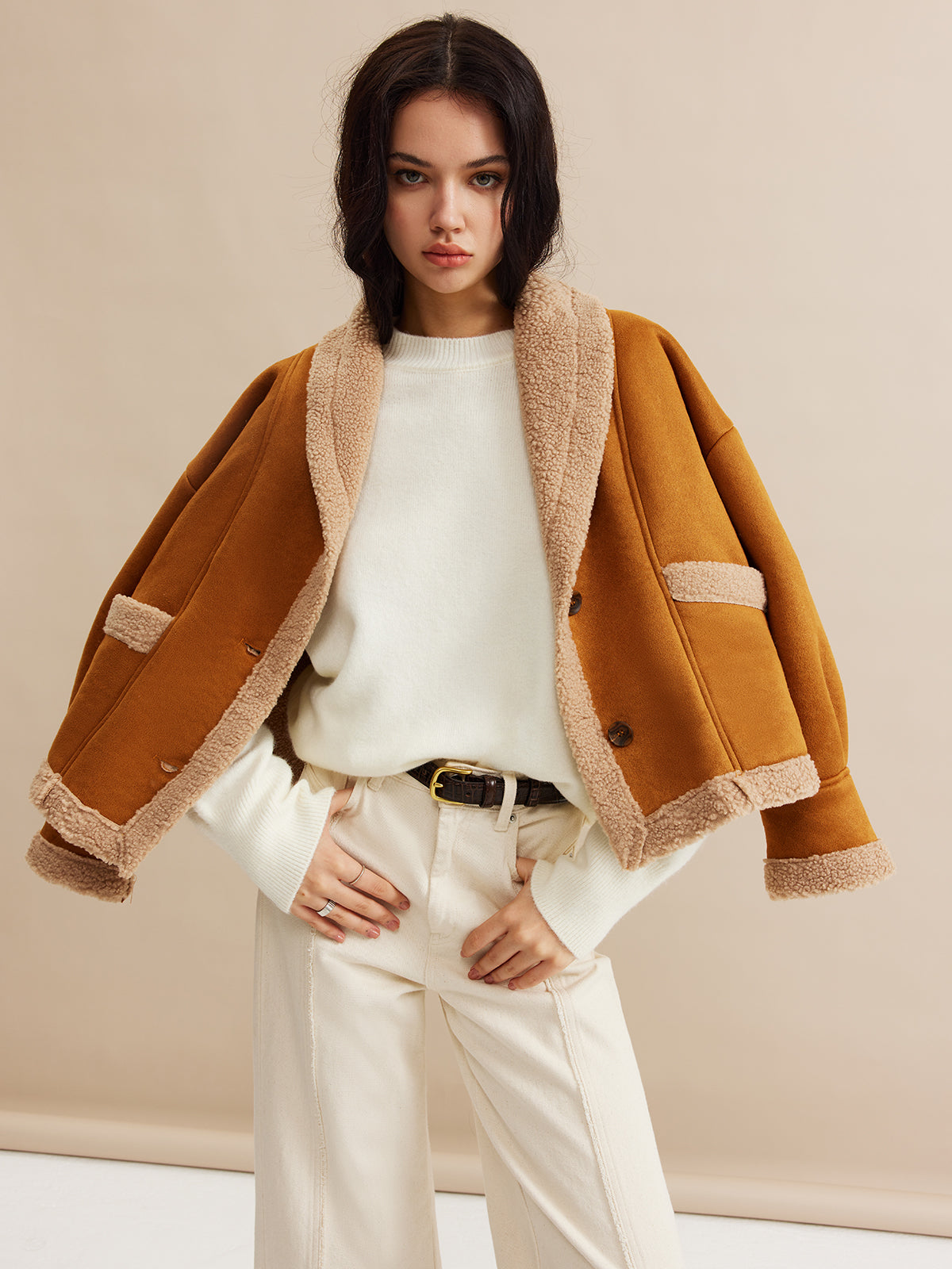 Boheme Minky Lined Suede Jacket-Massicos
