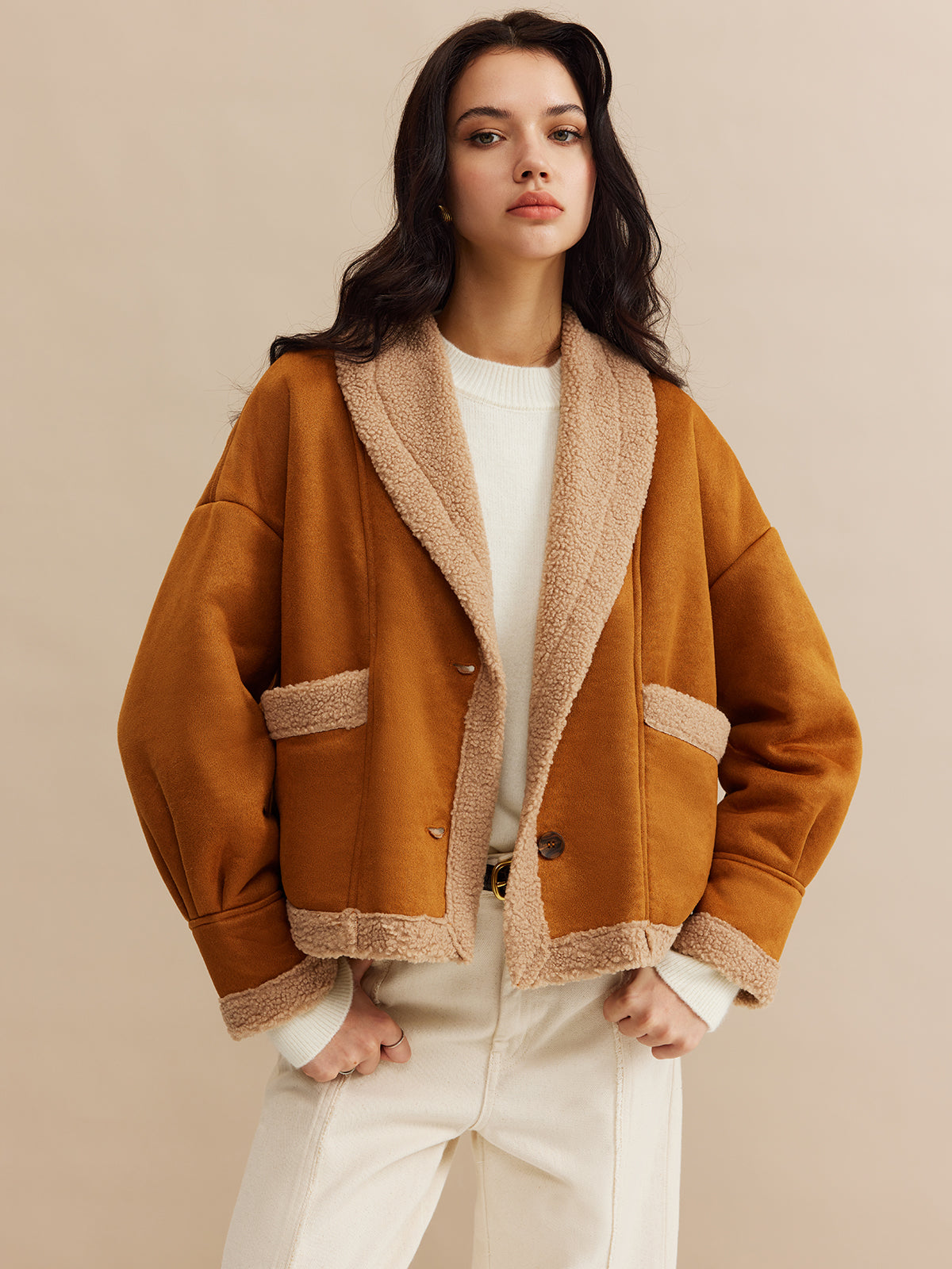Boheme Minky Lined Suede Jacket-Massicos