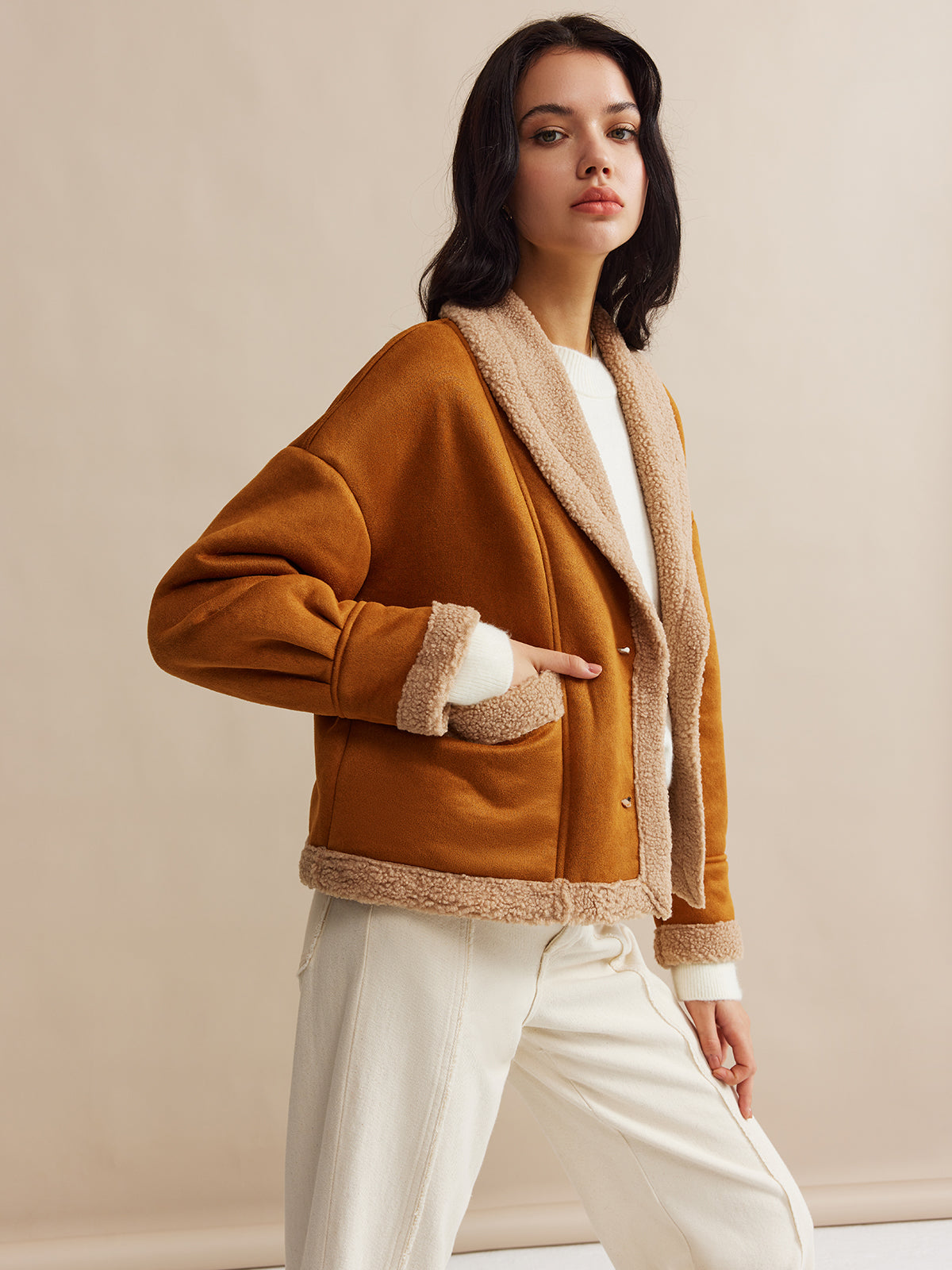 Boheme Minky Lined Suede Jacket-Massicos