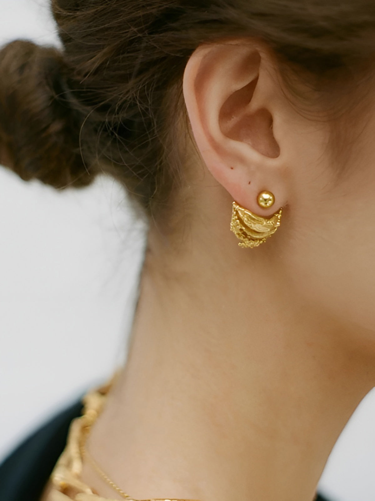 Retro Irregular Curved Stud Earrings-Massicos
