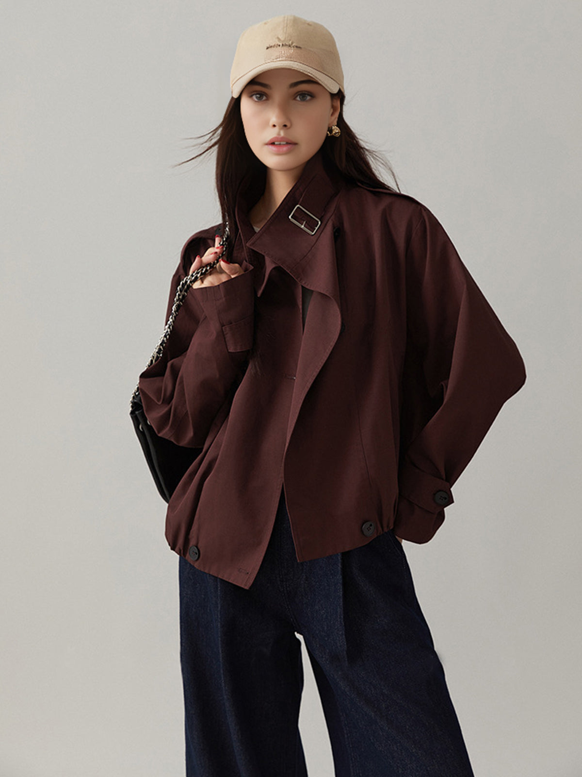 Vintage Loose Trench Coat-Massicos