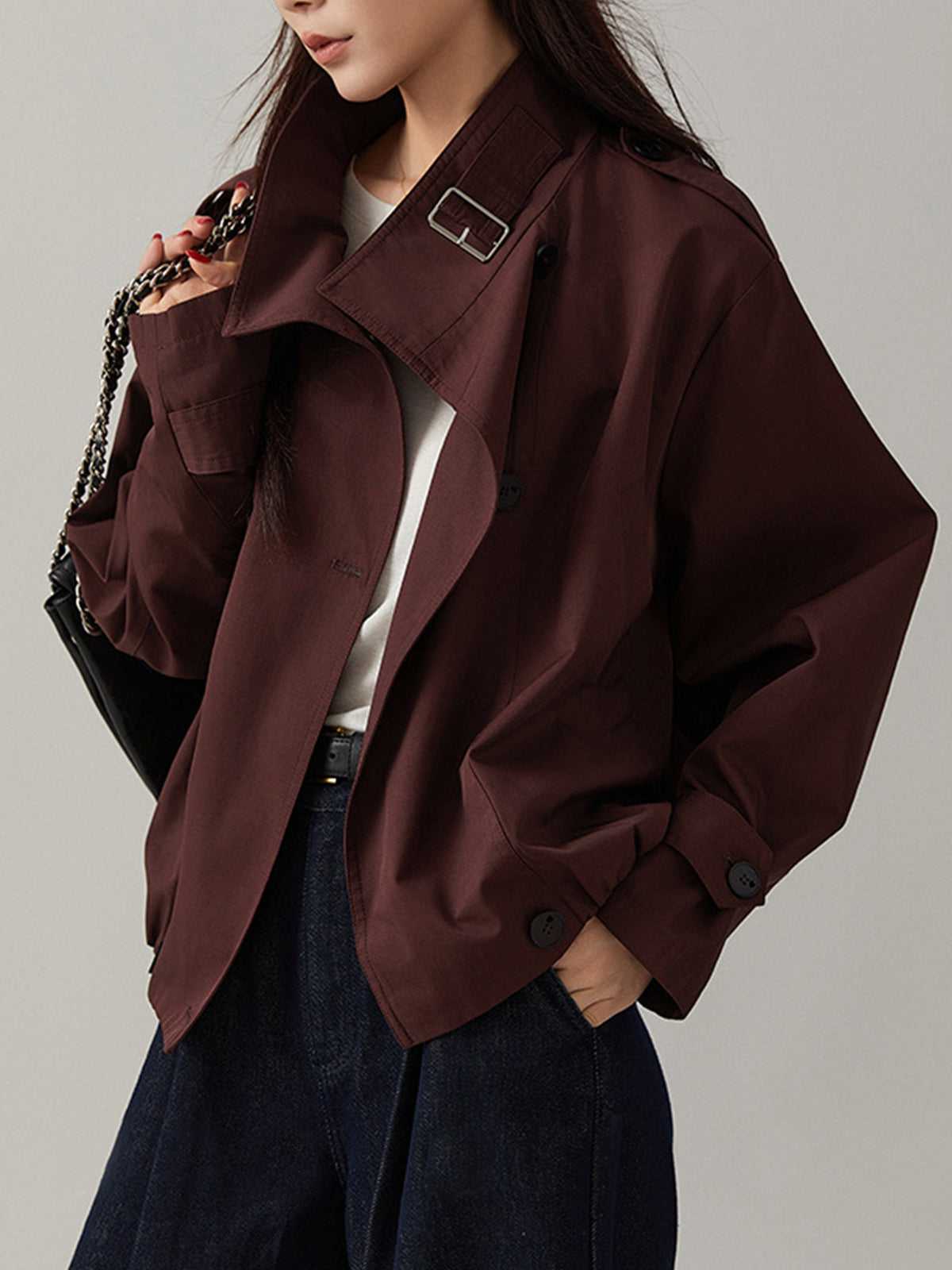 Vintage Loose Trench Coat-Massicos