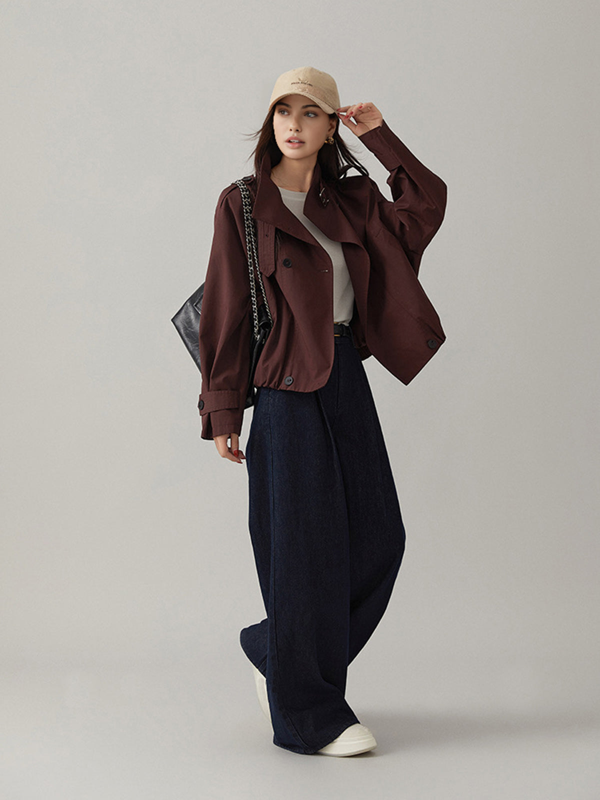 Vintage Loose Trench Coat-Massicos