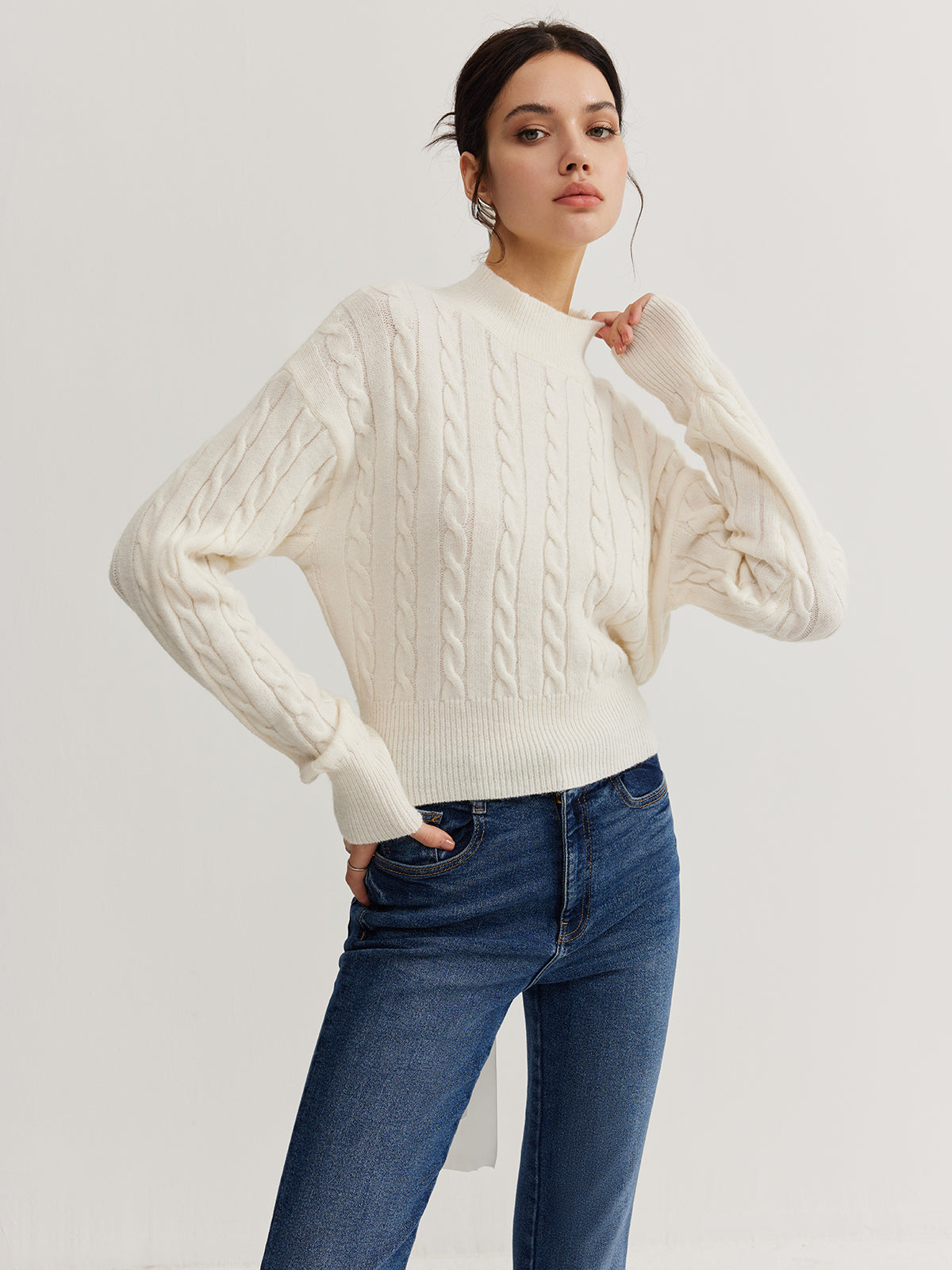Plain Backless Bow Knit Top-Massicos