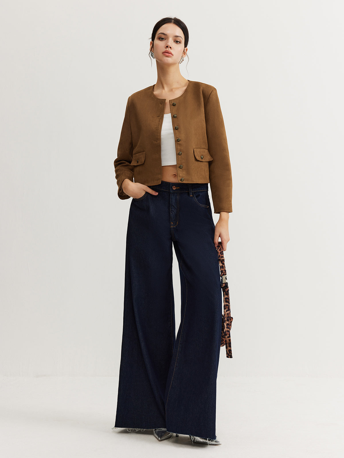 Leisure Button Suede Trench Coat-Massicos