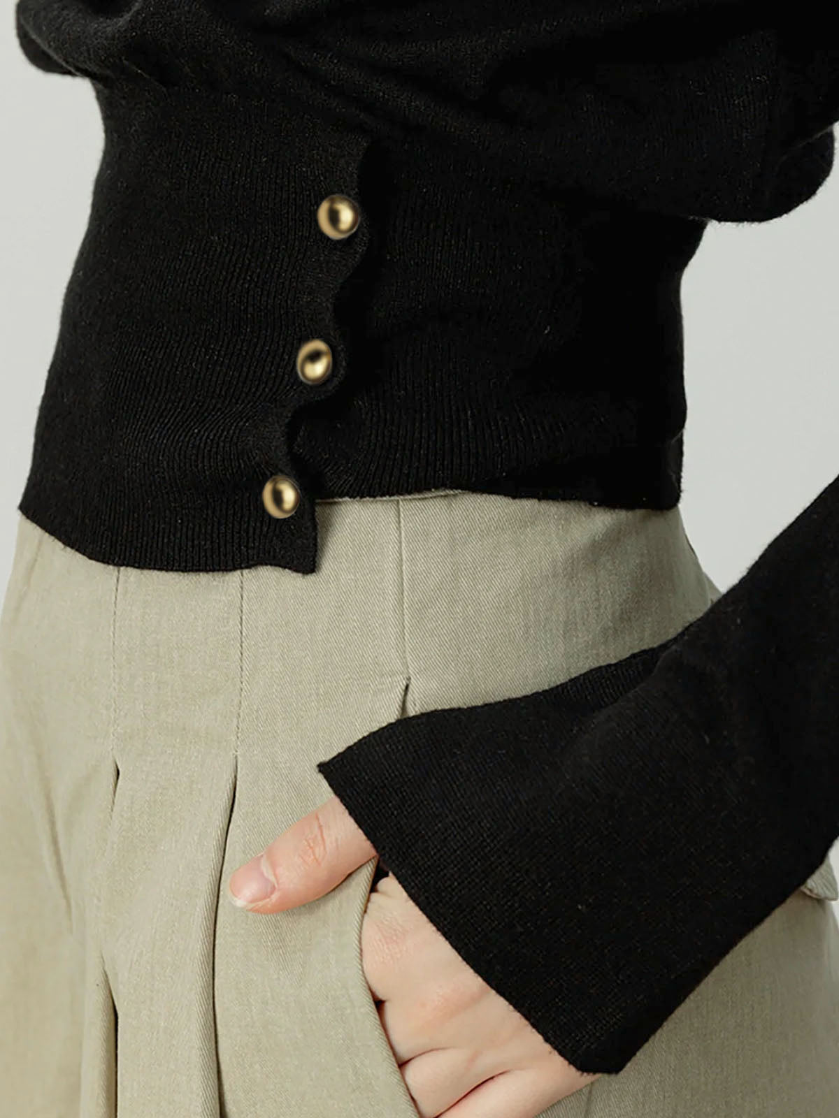 Asymmetrical Cold Shoulder Sweater Co-ords-Massicos